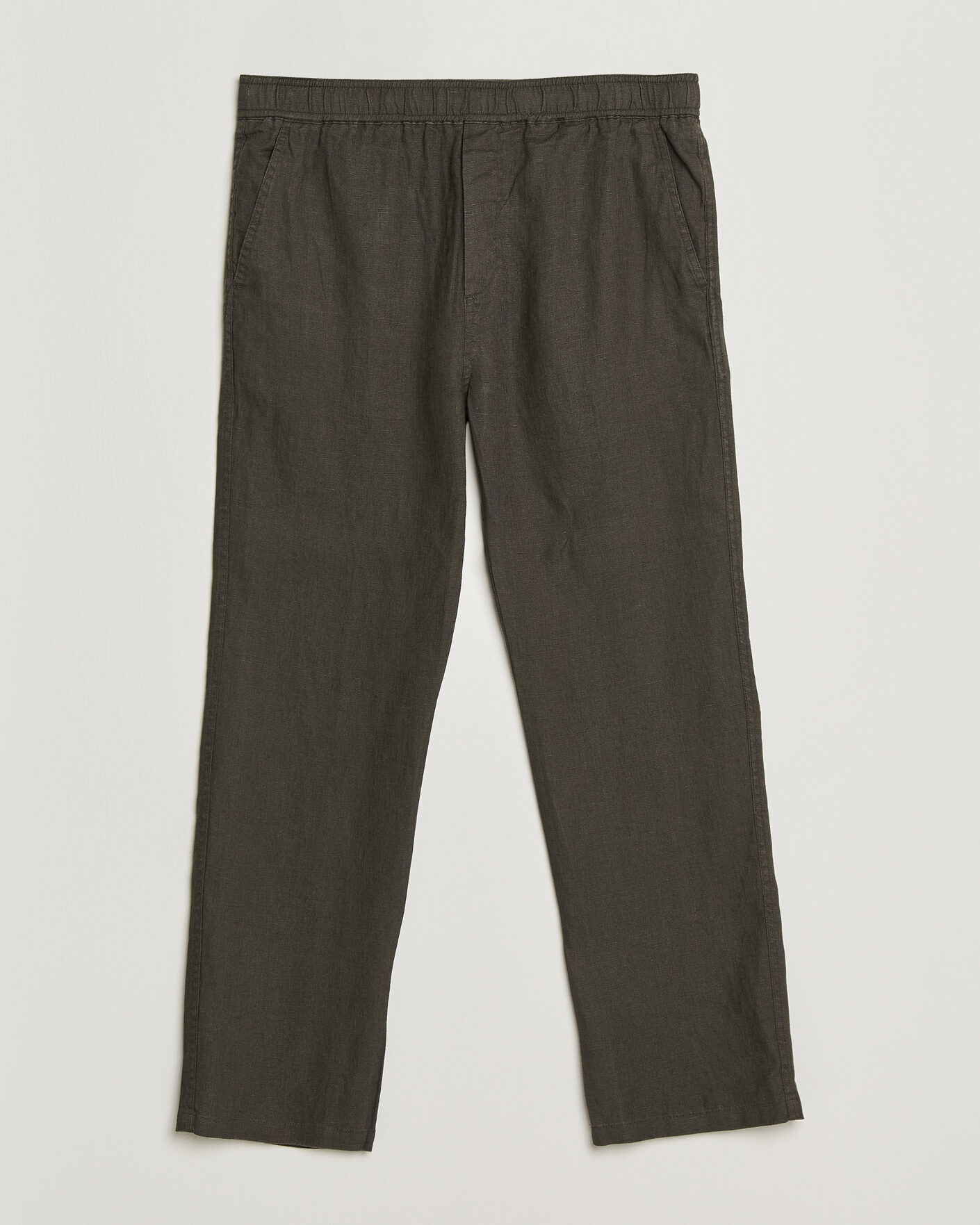Herren | Hosen | Samsøe Samsøe | Jabari Linen Drawstring Trousers Black Olive