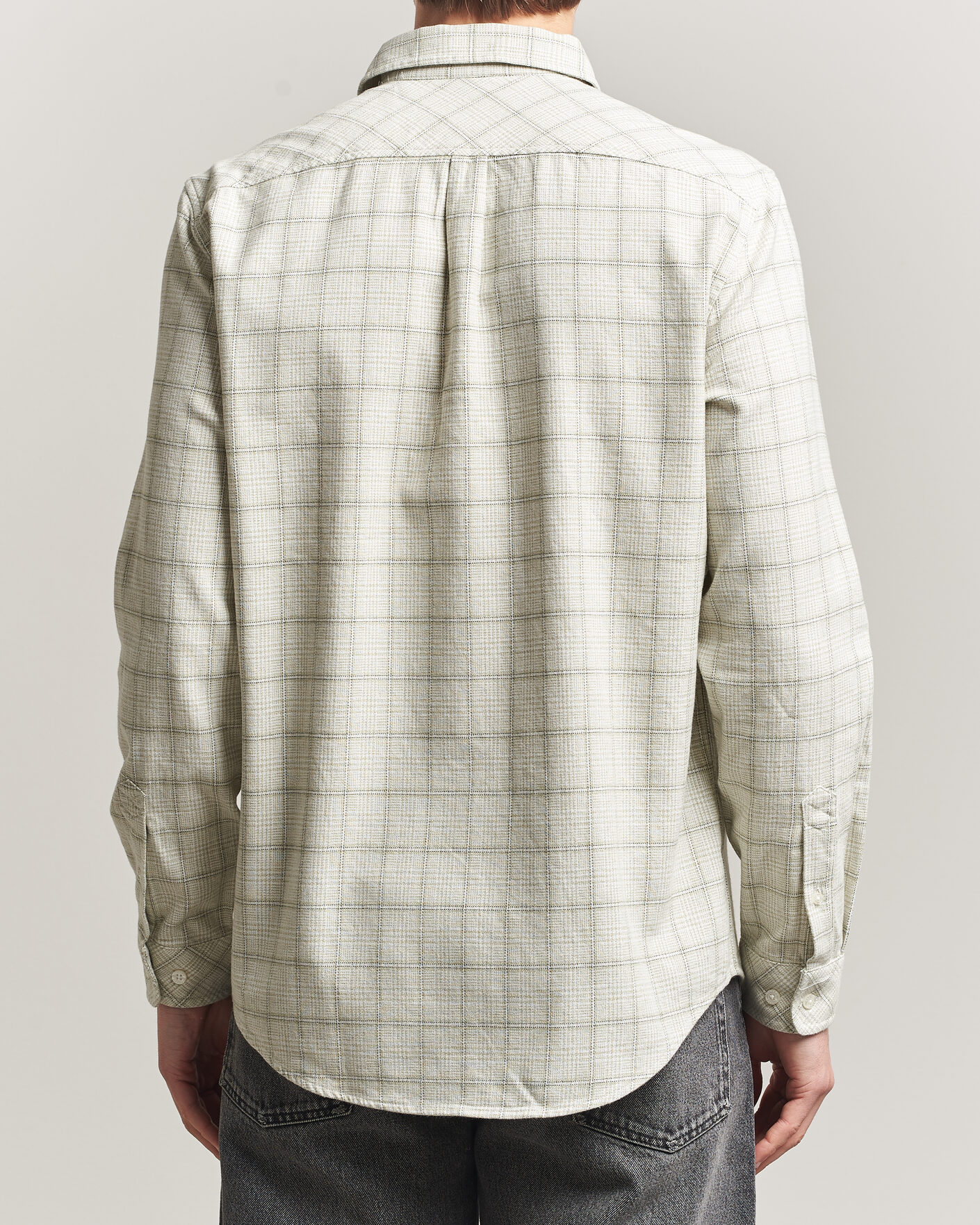 Herren | Hemden | Samsøe Samsøe | Liam Checked Cotton Shirt Off White
