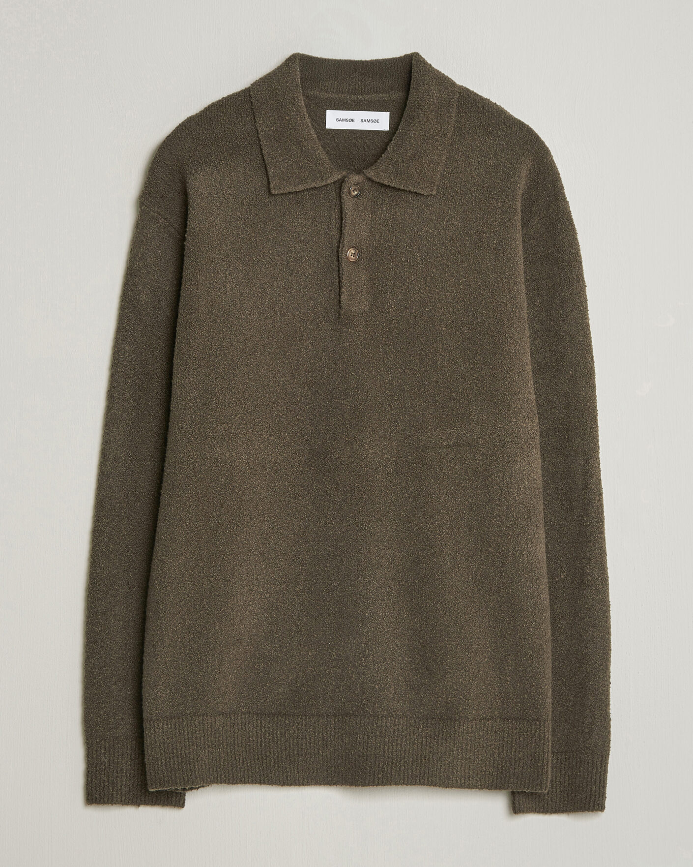 Herren | Pullover | Samsøe Samsøe | Nino Knitted Polo Black Olive