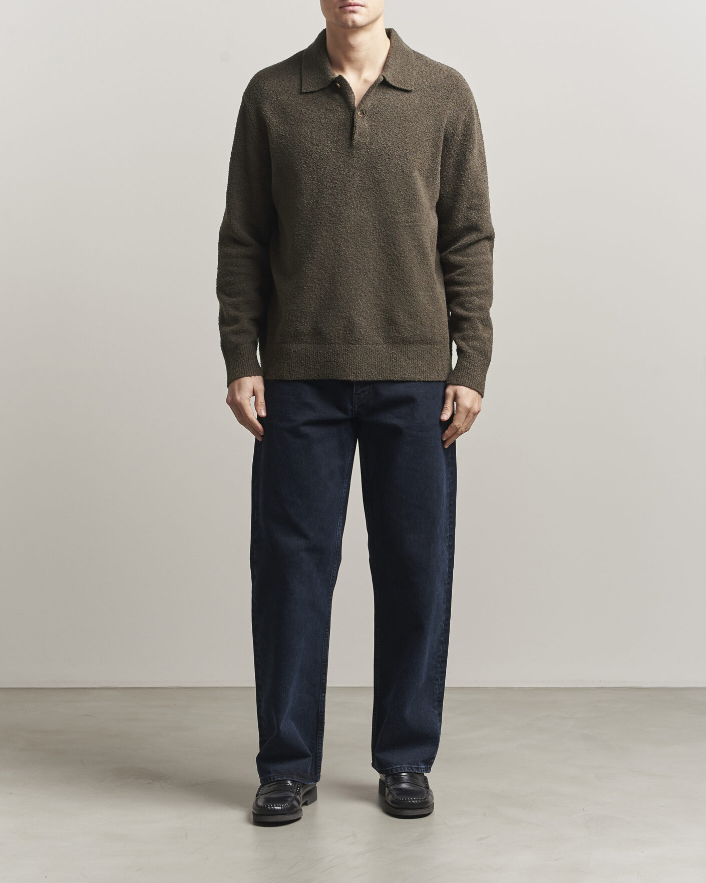 Herren | Pullover | Samsøe Samsøe | Nino Knitted Polo Black Olive