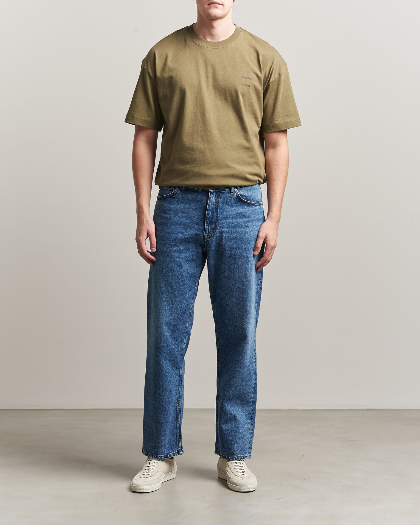 Herren | T-Shirts | Samsøe Samsøe | Joel Organic Cotton T-Shirt Burnt Olive