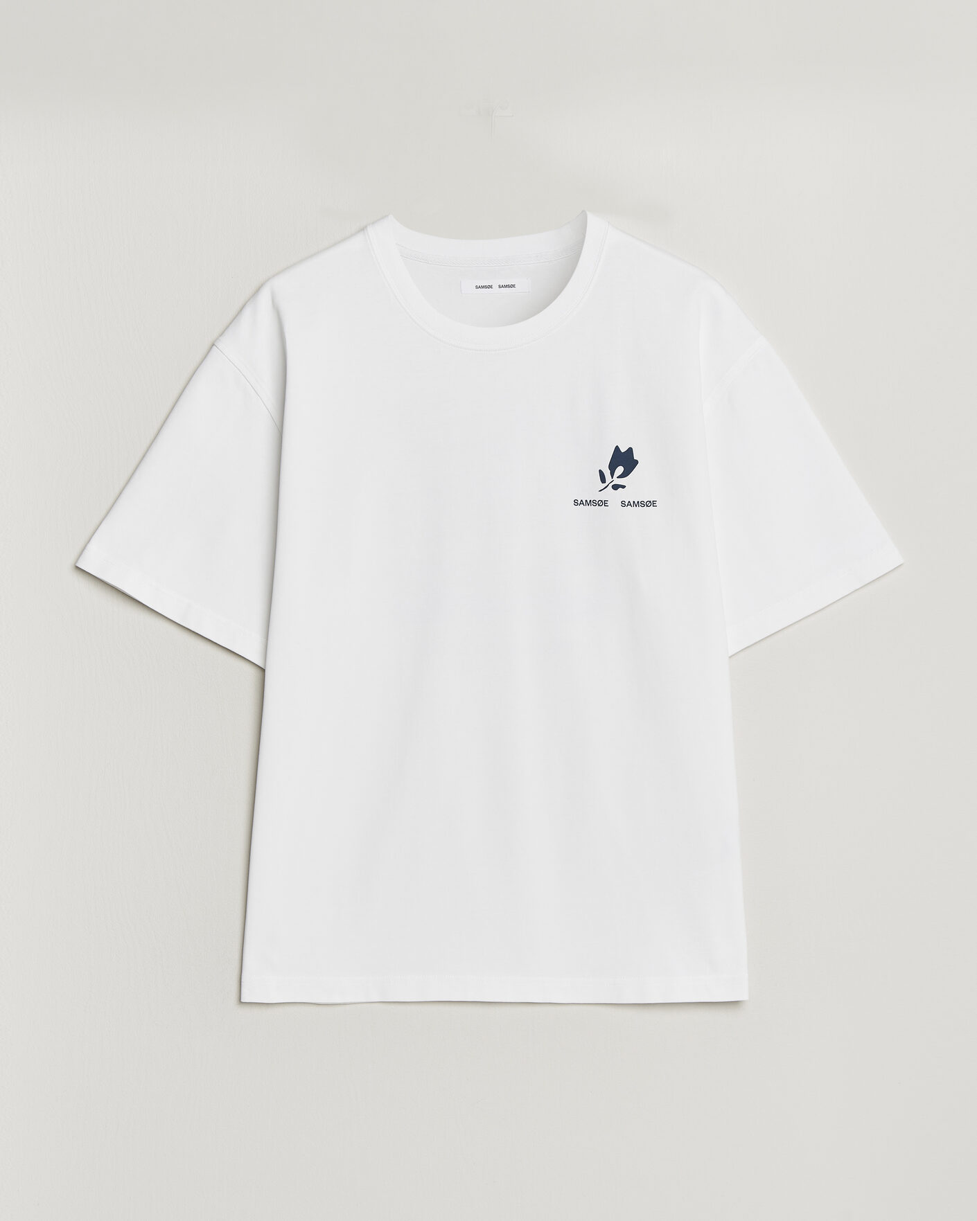 Herren | T-Shirts | Samsøe Samsøe | Cohen Printed Crew Neck T-Shirt White