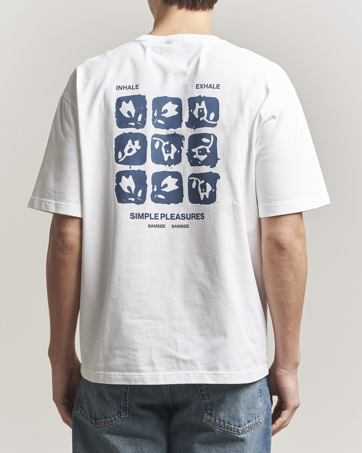 Herren | T-Shirts | Samsøe Samsøe | Cohen Printed Crew Neck T-Shirt White