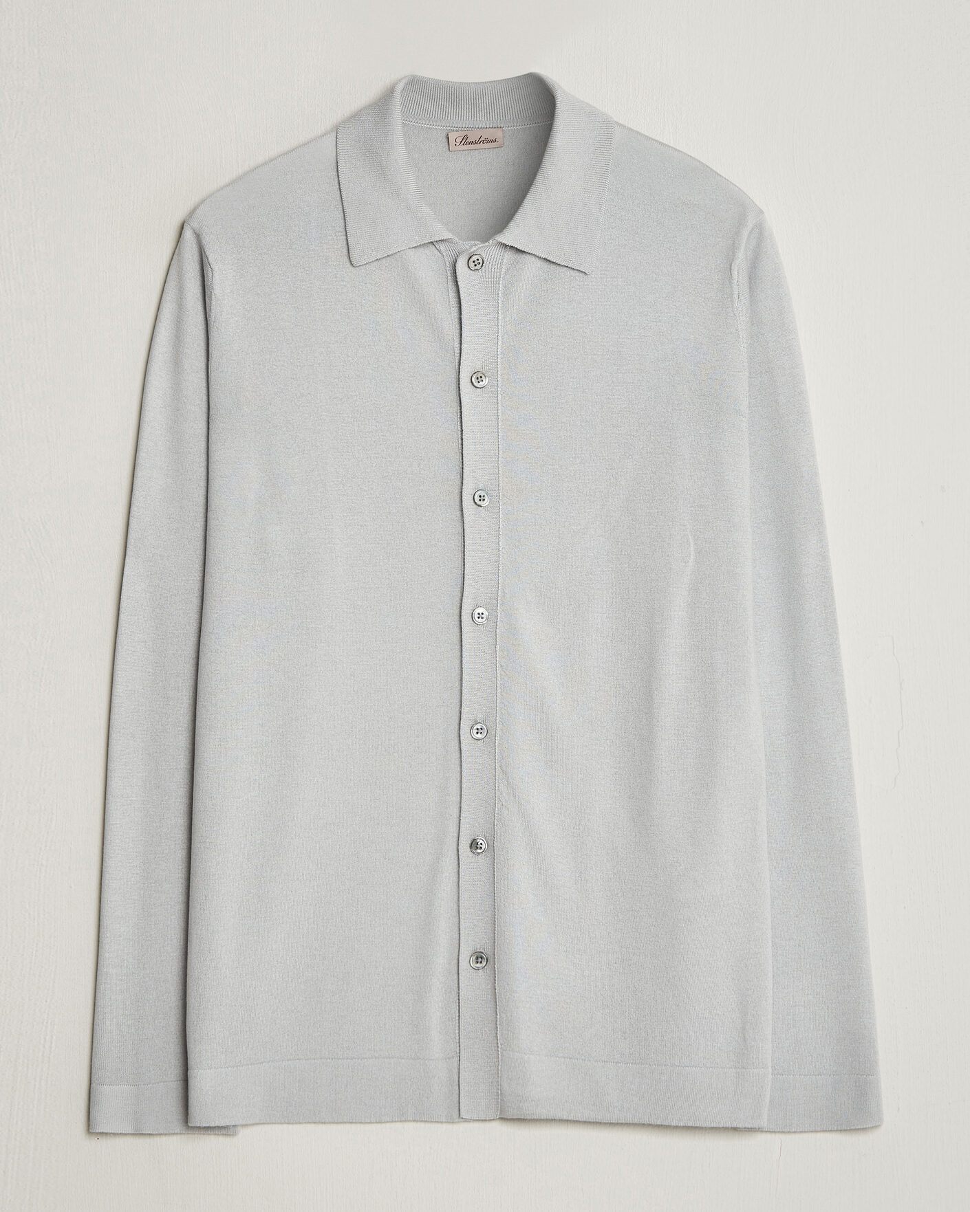 Herren | Pullover | Stenströms | Silk/Cashmere Cardigan Light Grey