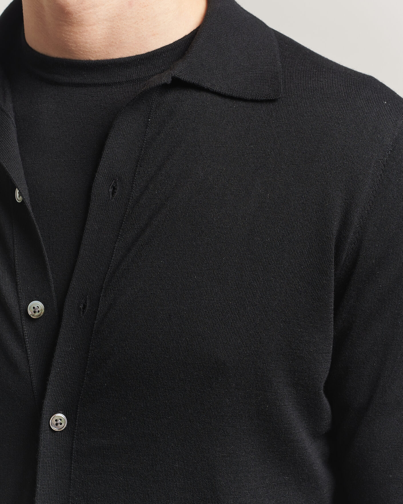 Herren | Pullover | Stenströms | Silk/Cashmere Cardigan Black