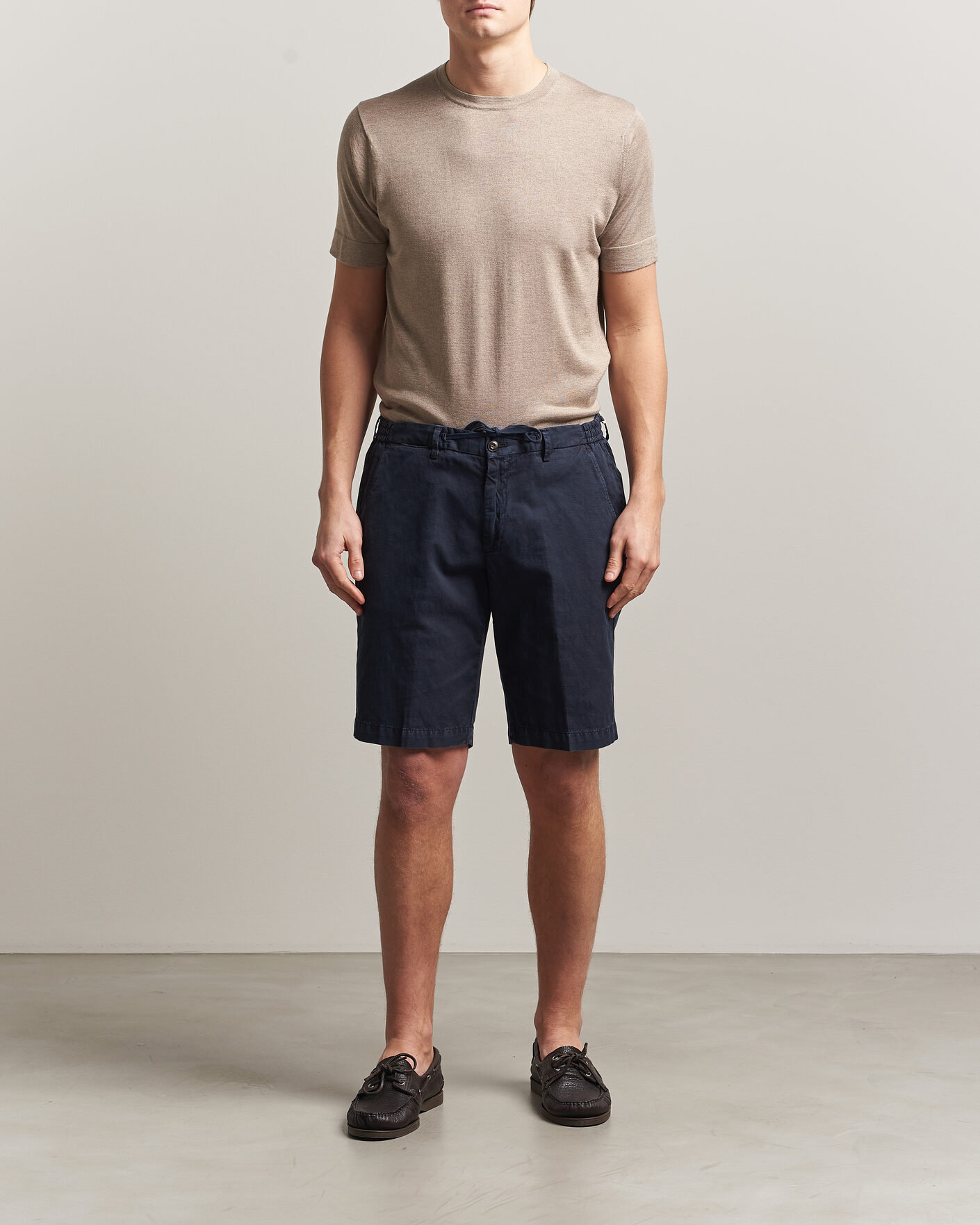 Herren | T-Shirts | Stenströms | Silk/Cashmere T-Shirt Taupe