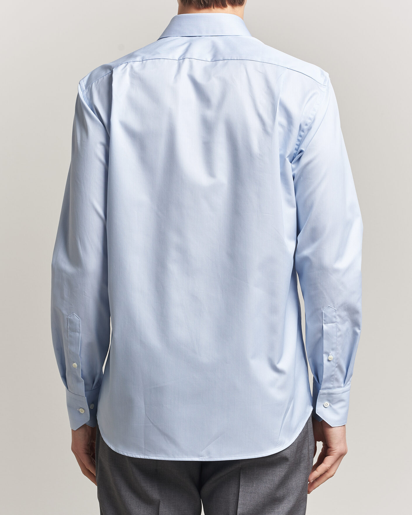 Herren | Hemden | Stenströms | Regular Fit Thin Stripe Pointed Collar Shirt Blue
