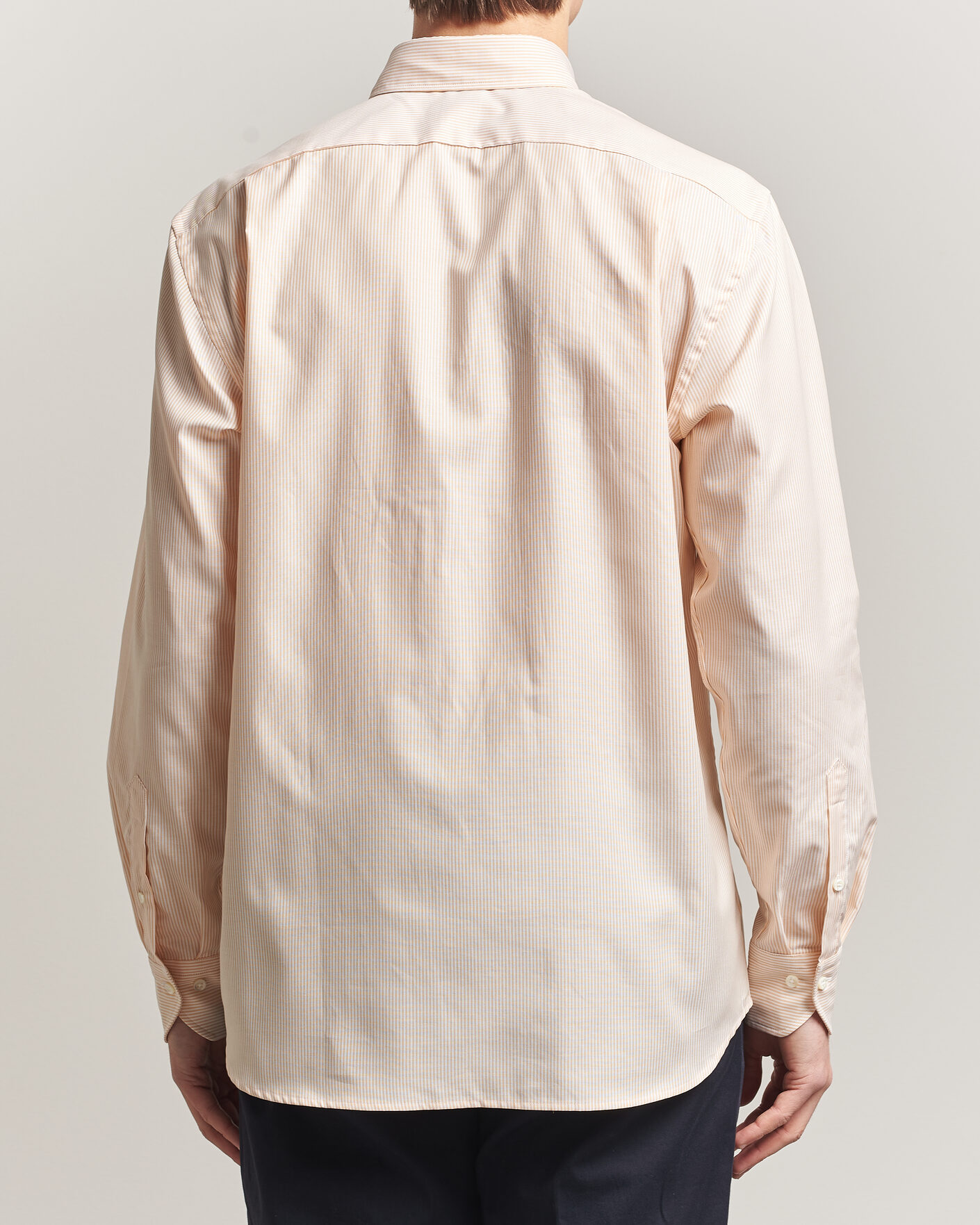 Herren | Hemden | Stenströms | Regular Fit Thin Striped Oxford Shirt Orange