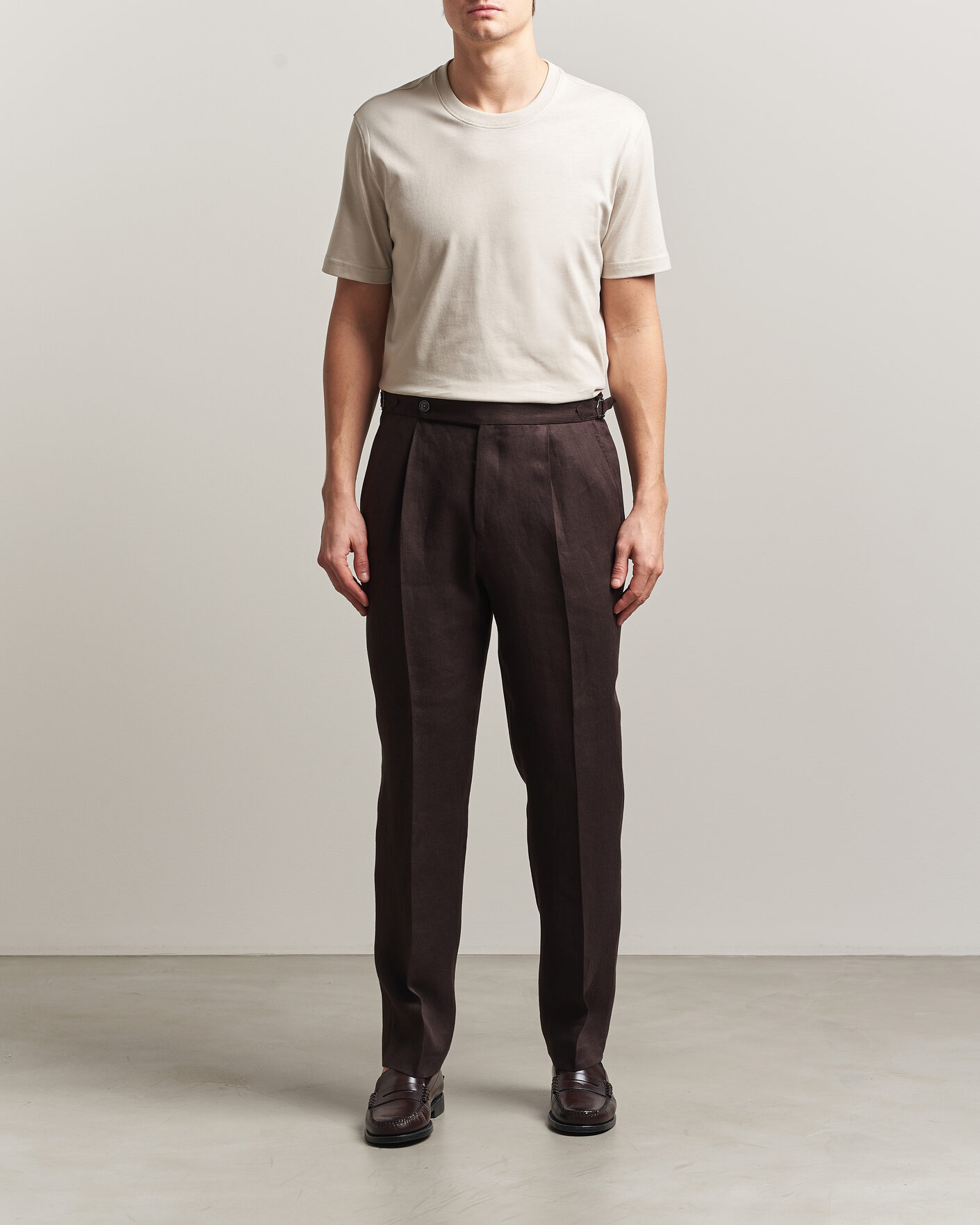 Herren | T-Shirts | Eton | Supima Cotton Crew Neck T-Shirt Beige