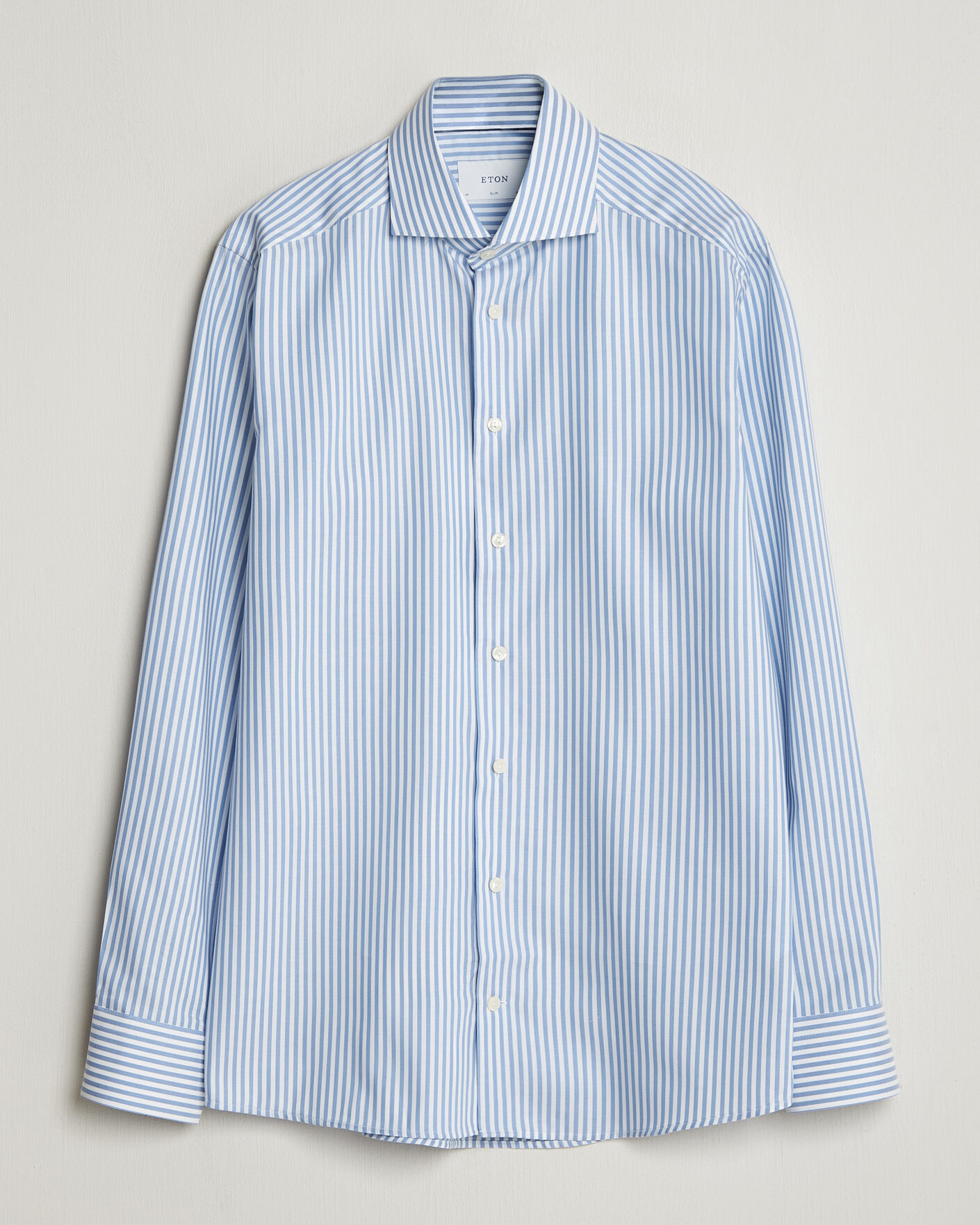 Herren | Hemden | Eton | Slim Fit Signature Oxford Striped Shirt Light Blue