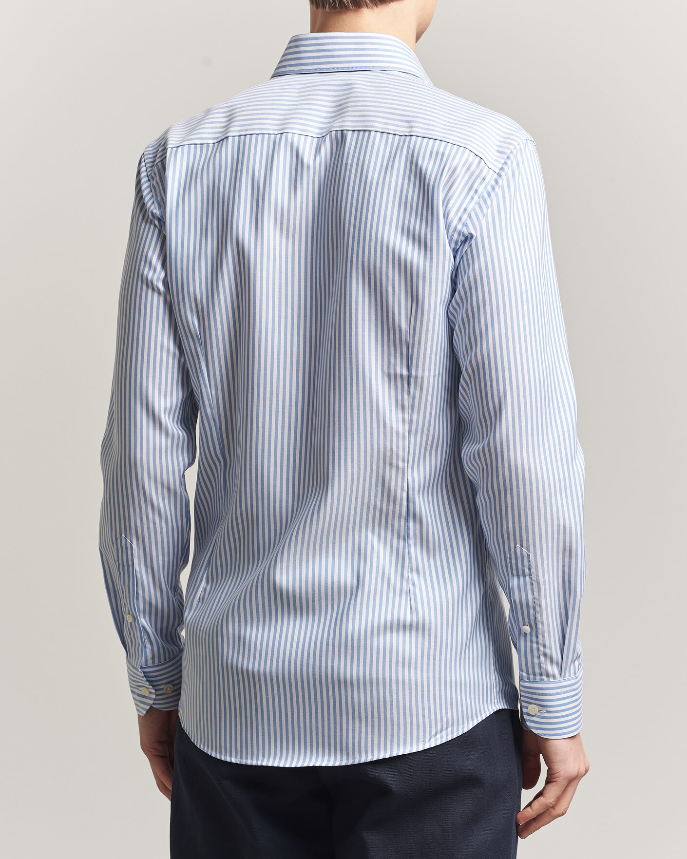 Herren | Hemden | Eton | Slim Fit Signature Oxford Striped Shirt Light Blue