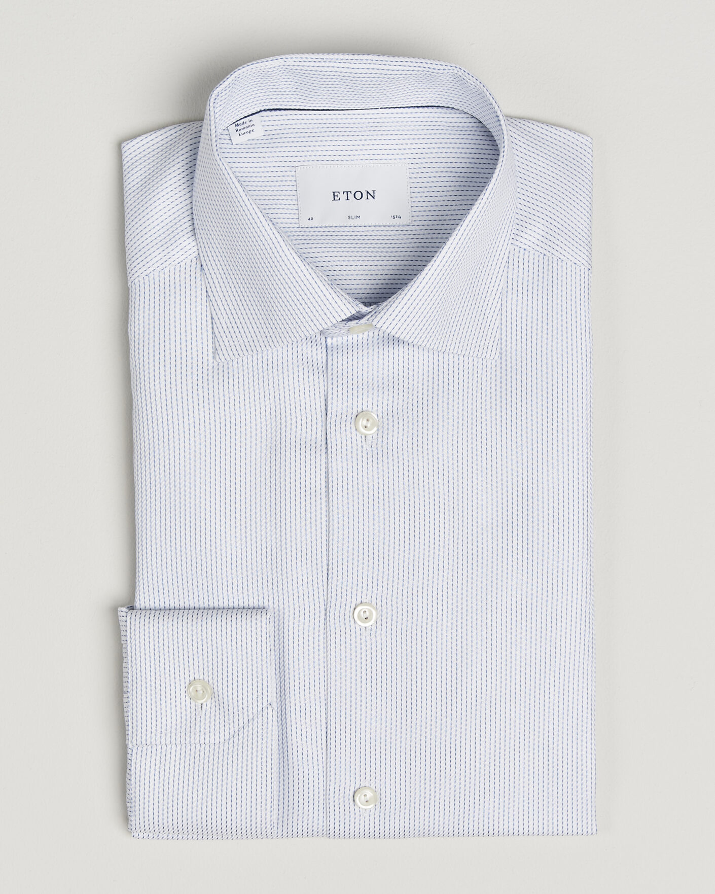 Herren | Hemden | Eton | Slim Fit Signature Twill Structured Shirt Light Blue
