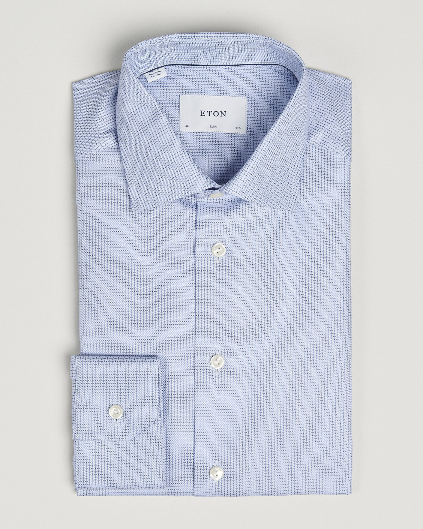 Herren | Hemden | Eton | Slim Fit Signature Twill Structured Shirt Mid Blue