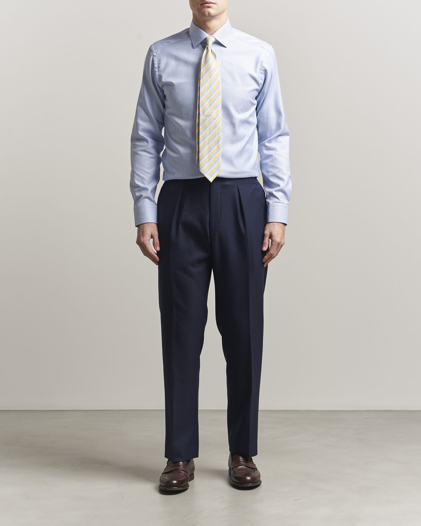 Herren | Hemden | Eton | Slim Fit Signature Twill Structured Shirt Mid Blue