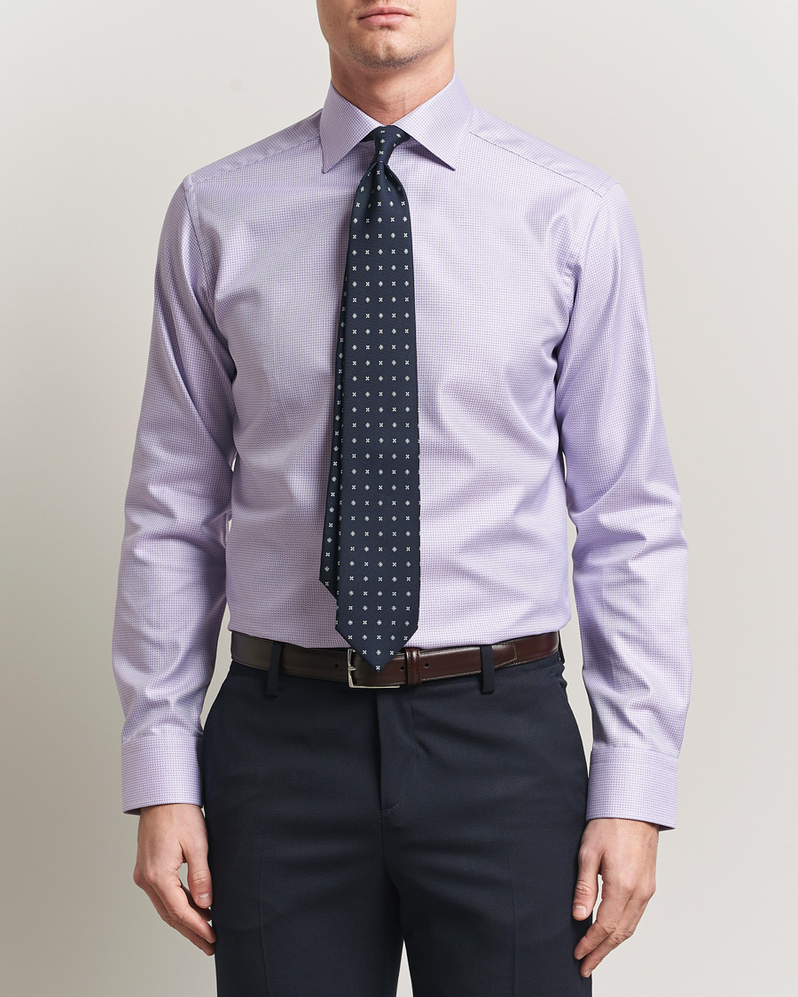 Herren | Hemden | Eton | Slim Fit Signature Twill Structured Shirt Light Purple