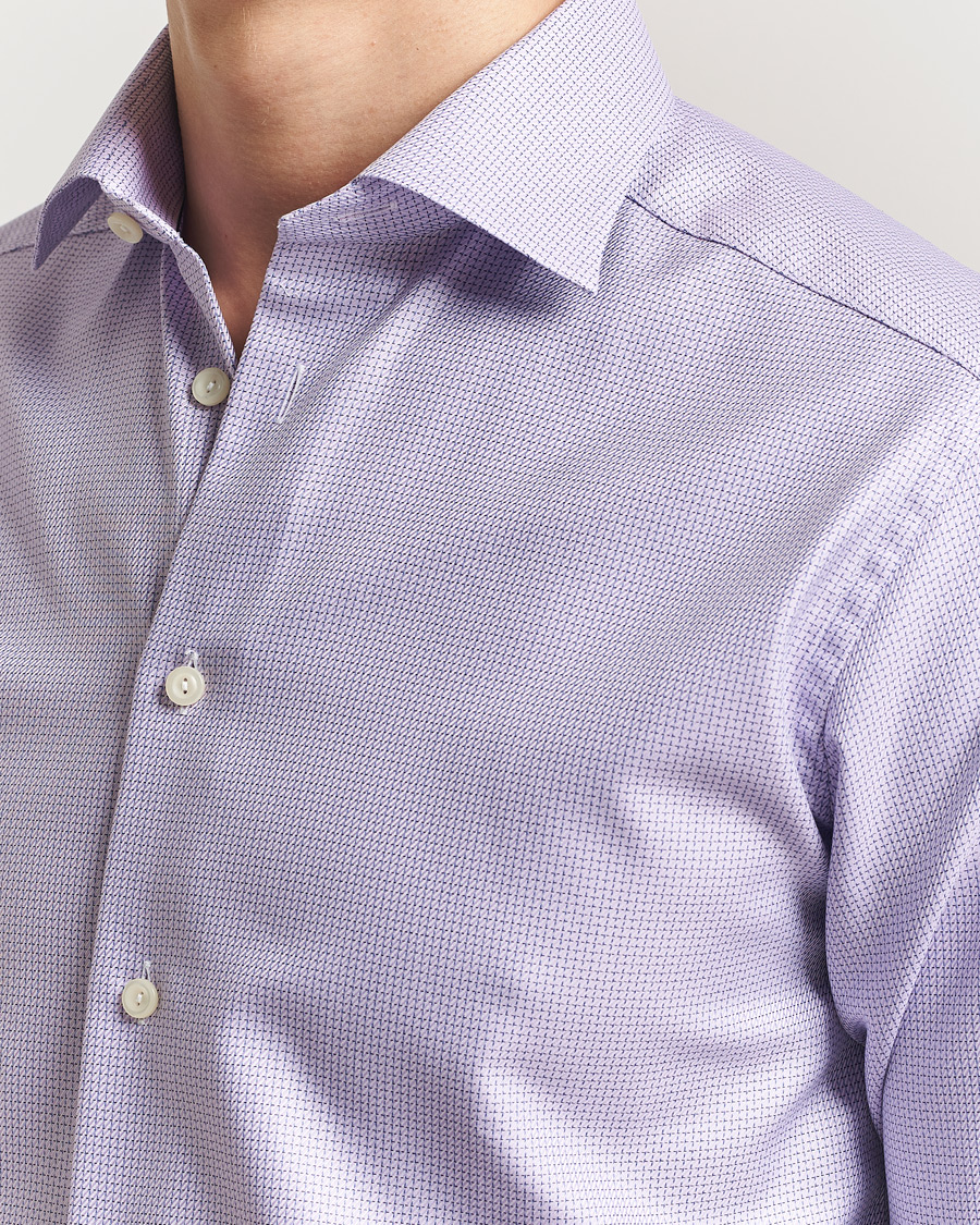 Herren | Hemden | Eton | Slim Fit Signature Twill Structured Shirt Light Purple