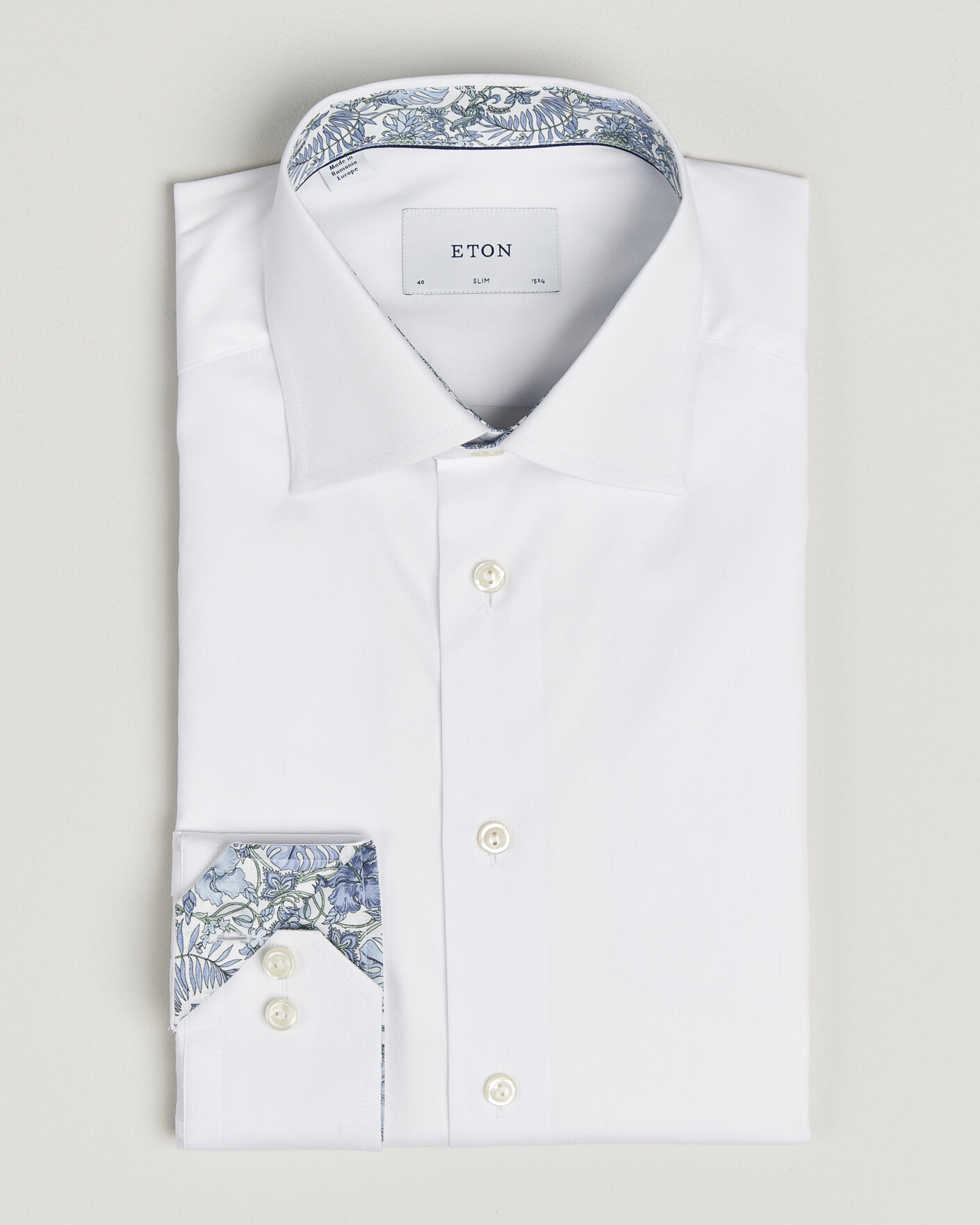 Herren | Hemden | Eton | Slim Fit Signature Twill Contrast Shirt White