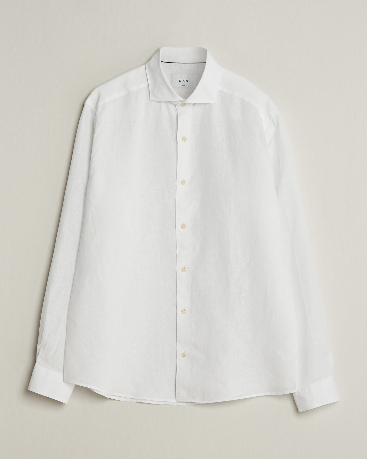 Herren | Hemden | Eton | Casual Fit Linen Shirt White