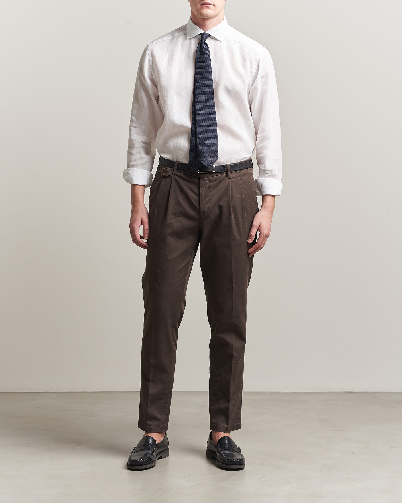 Herren | Hemden | Eton | Casual Fit Linen Shirt White
