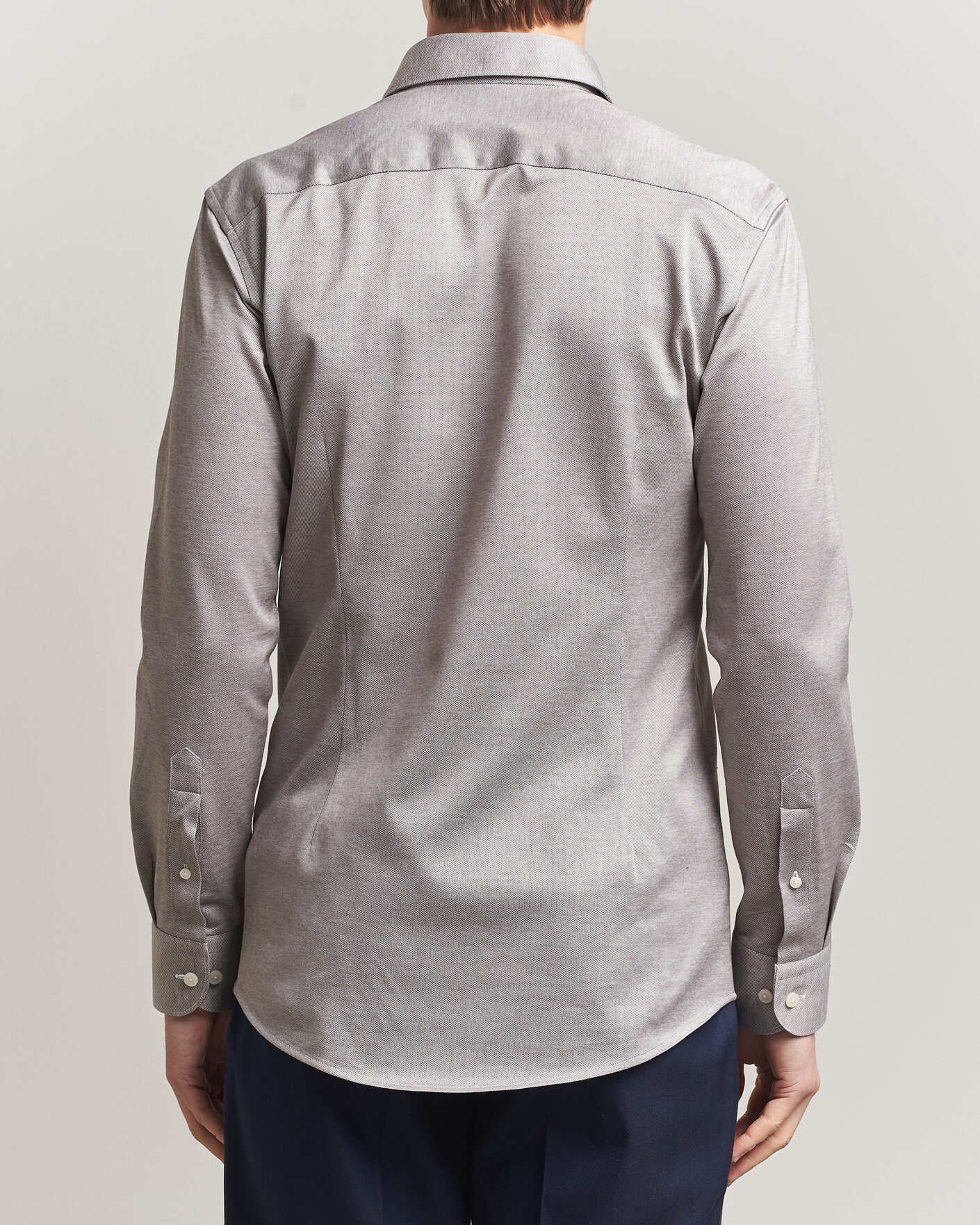 Herren | Hemden | Eton | Filo di Scozia Knitted Shirt Brown