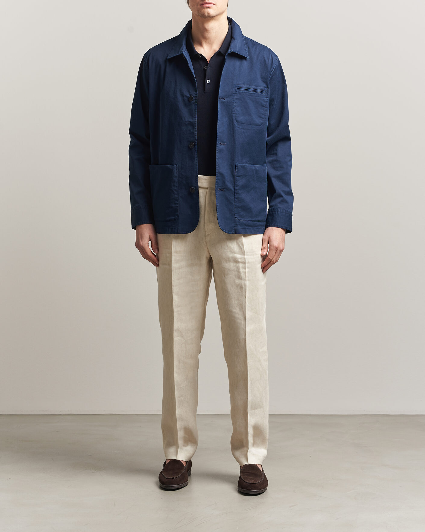 Herren | Jacken | Eton | Cotton Chore Jacket Navy Blue