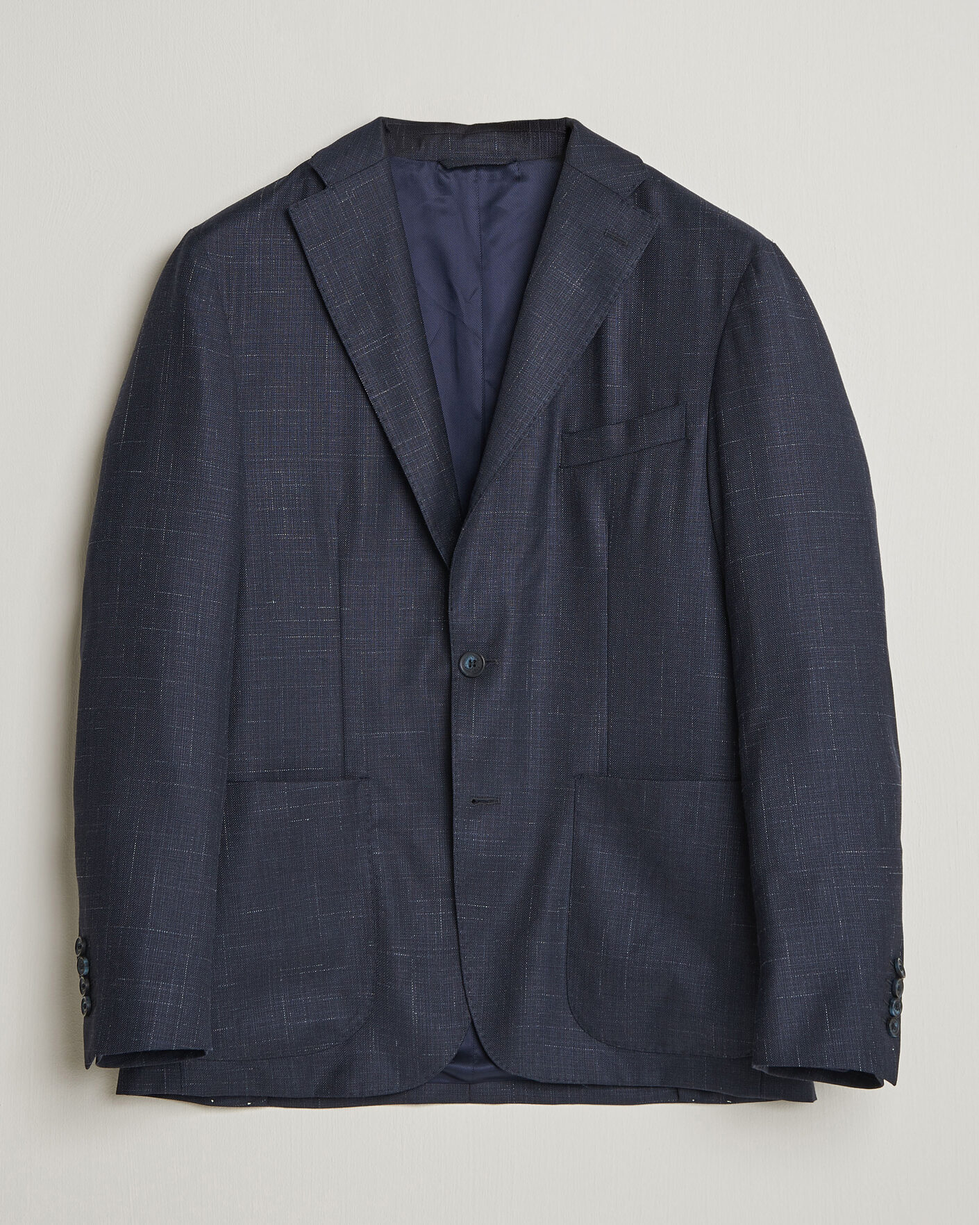 Herren | Sakkos | Eton | Wool Silk Soft Blazer Navy Blue