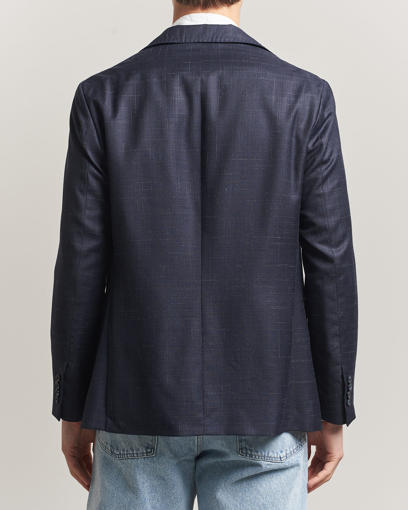 Herren | Sakkos | Eton | Wool Silk Soft Blazer Navy Blue