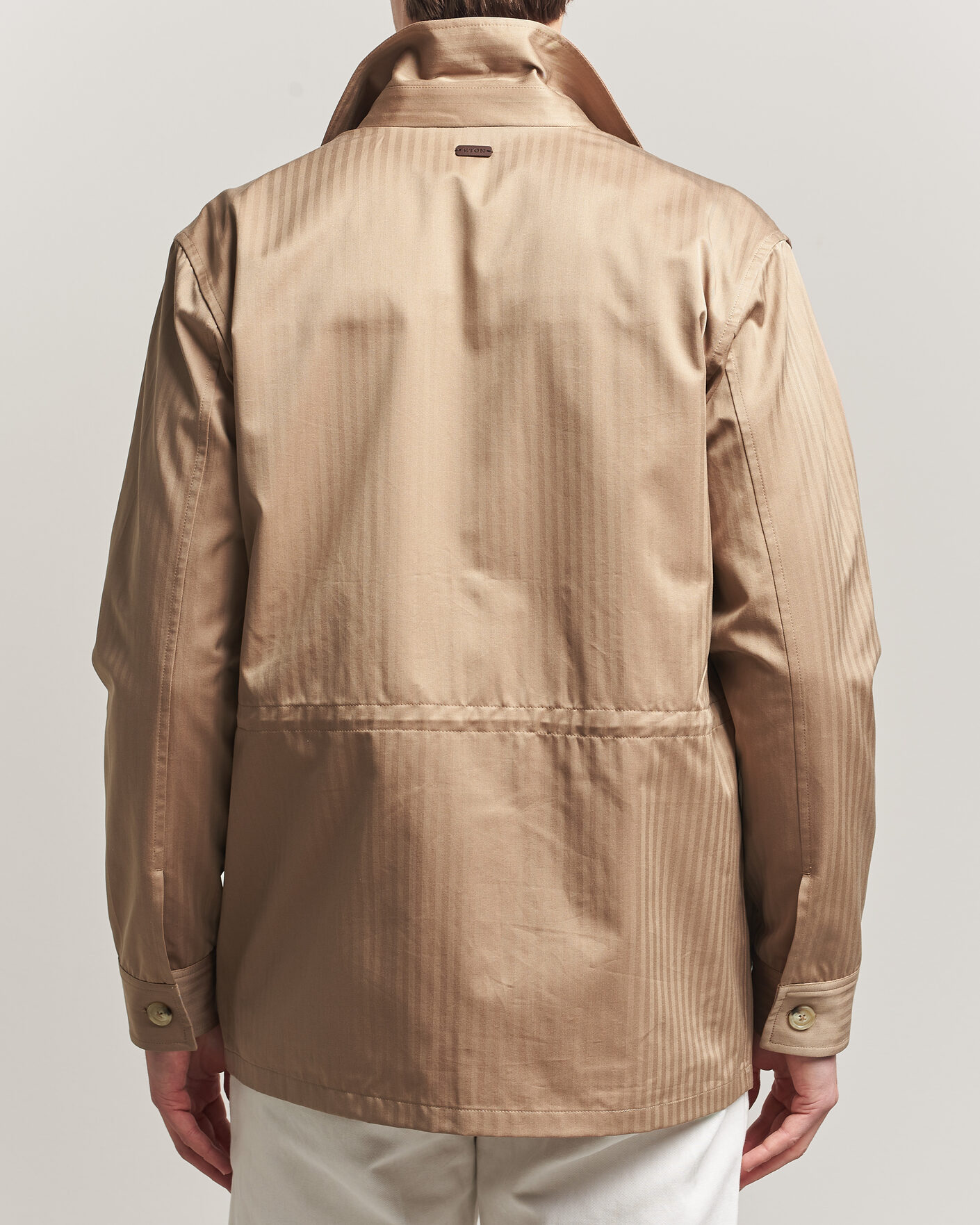 Herren | Jacken | Eton | Cotton Safari Drawstring Jacket Beige