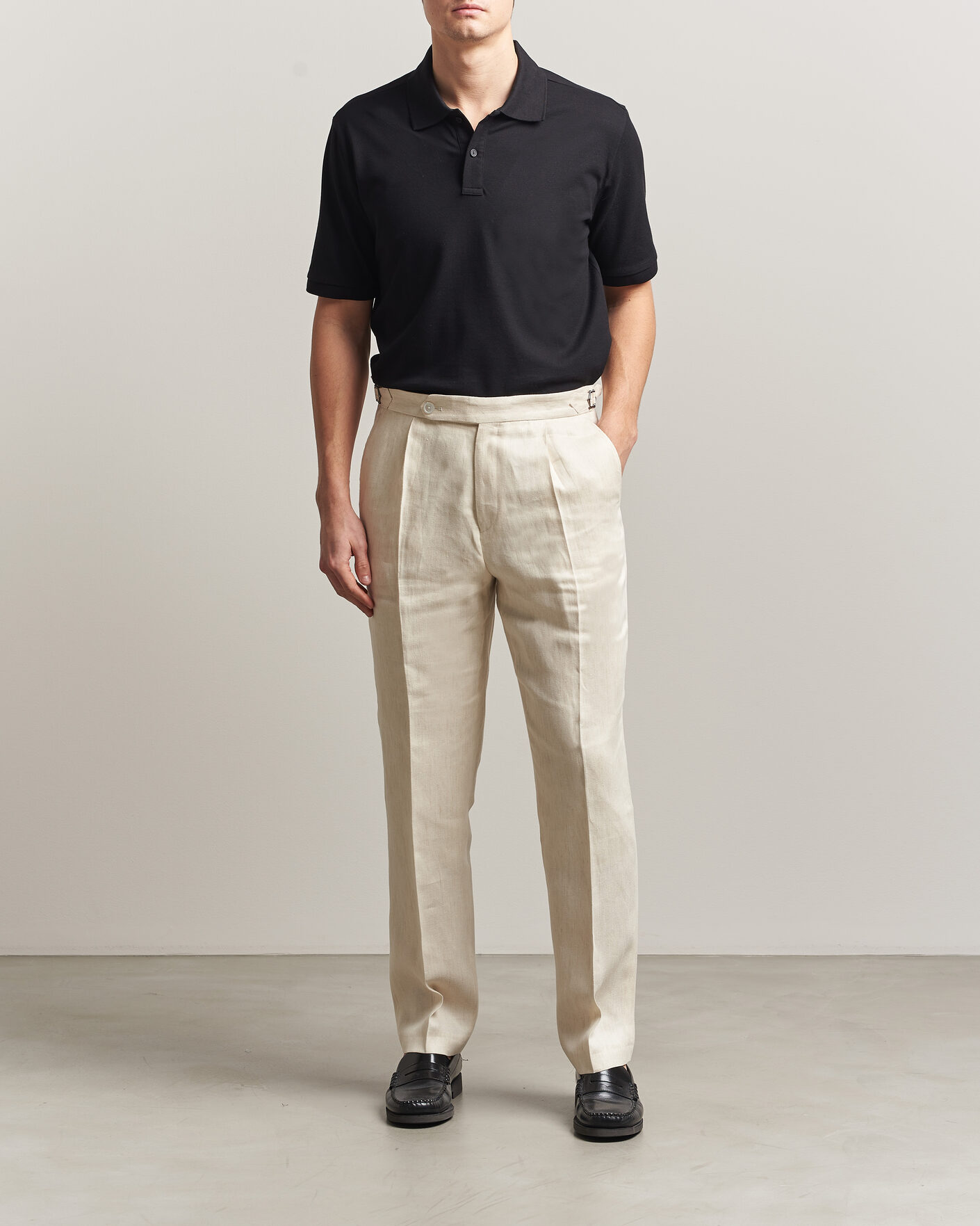 Herren | Poloshirts | Eton | Pima Pique Polo Black