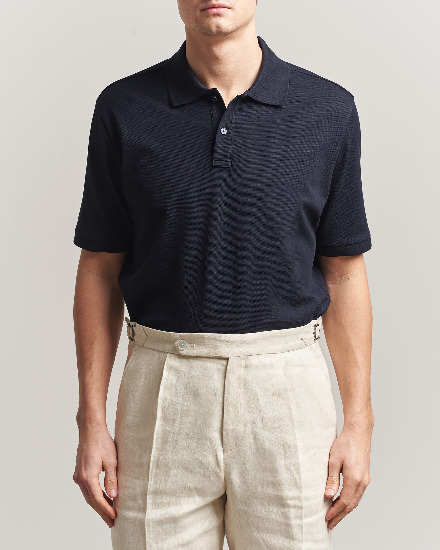 Herren | Poloshirts | Eton | Pima Pique Polo Navy Blue