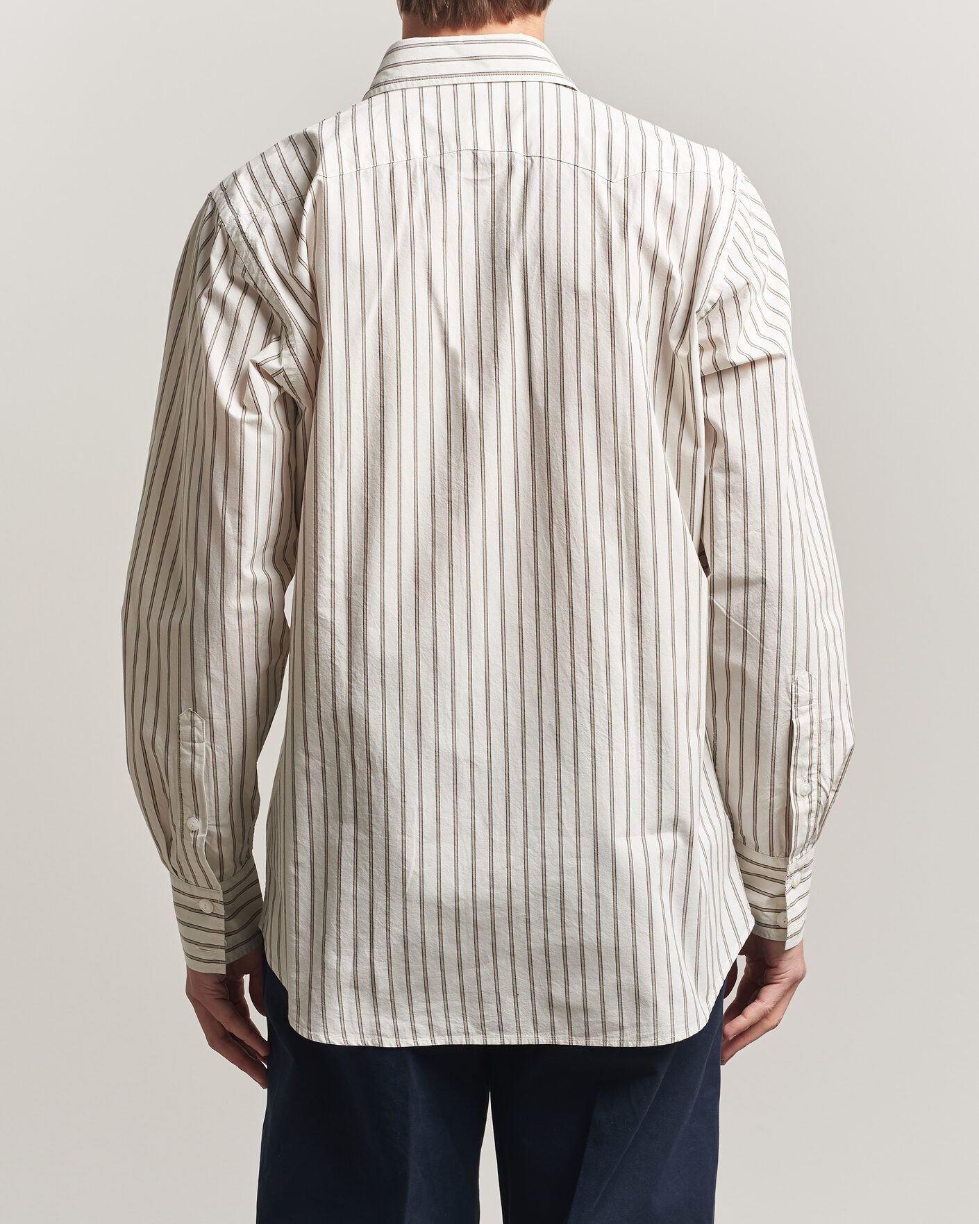 Herren | Hemden | Drake's | Striped Western Shirt White