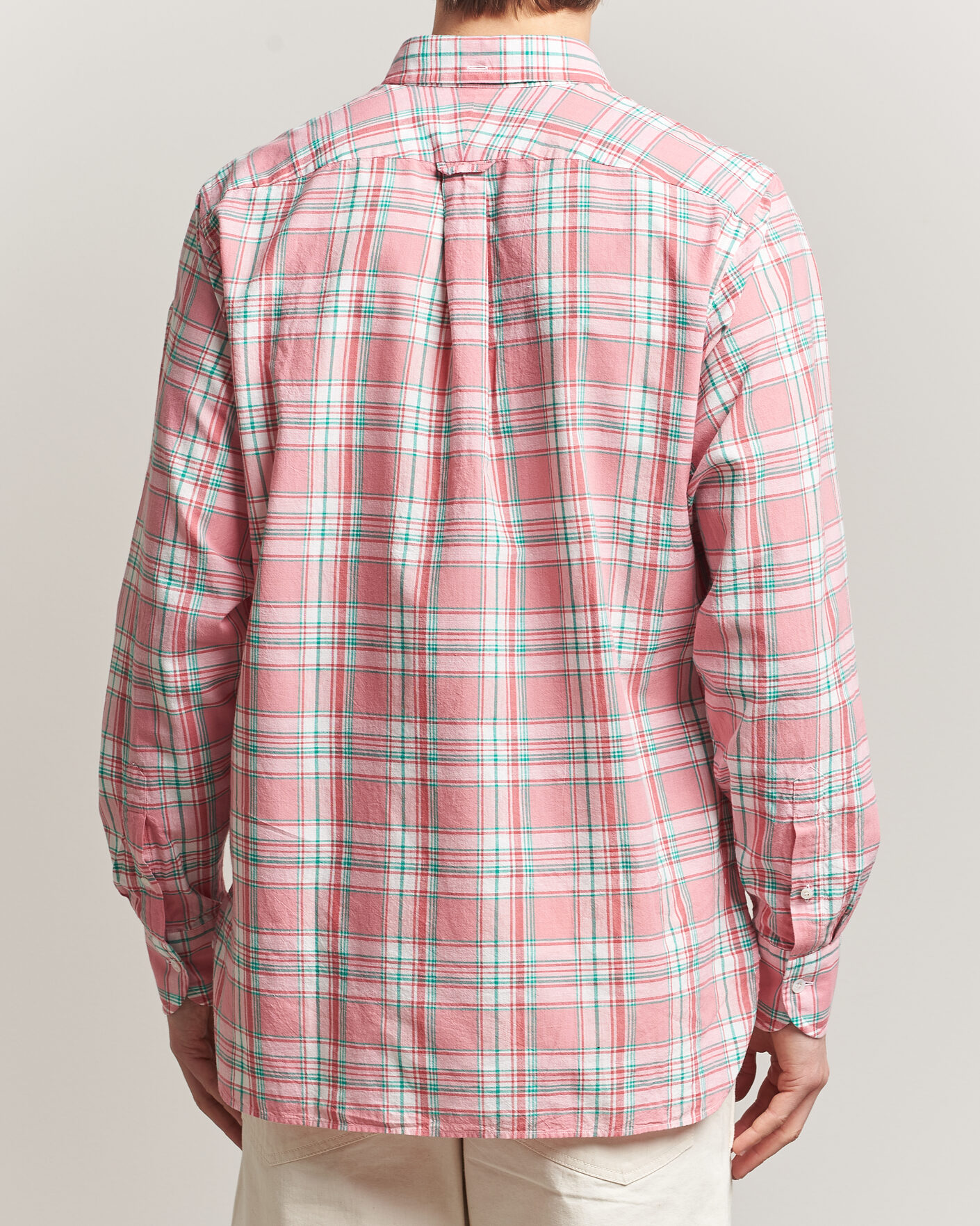 Herren | Hemden | Drake's | Madrass Checked Button Down Shirt Pink