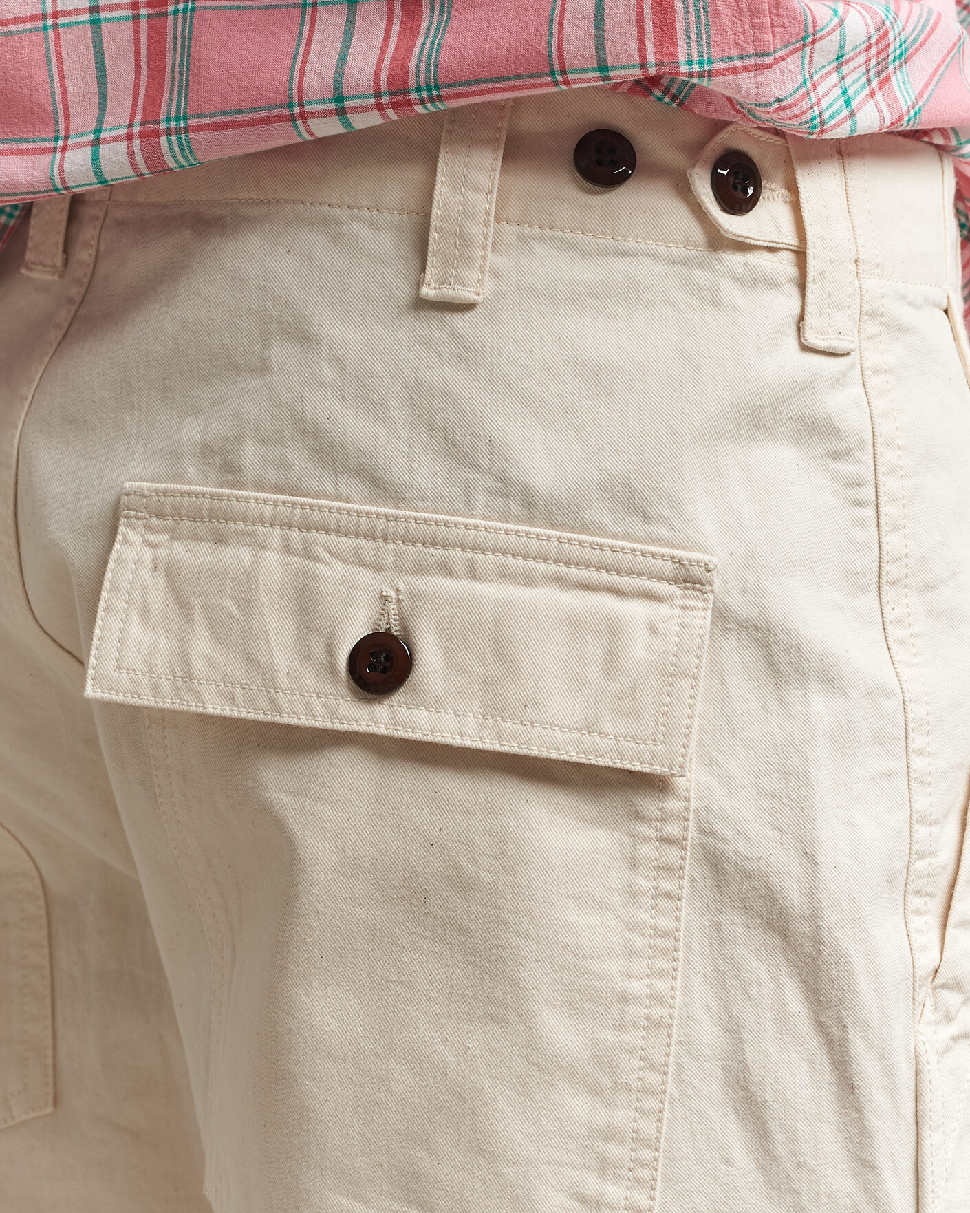 Herren | Hosen | Drake's | Twill Fatigue Trousers Ecru