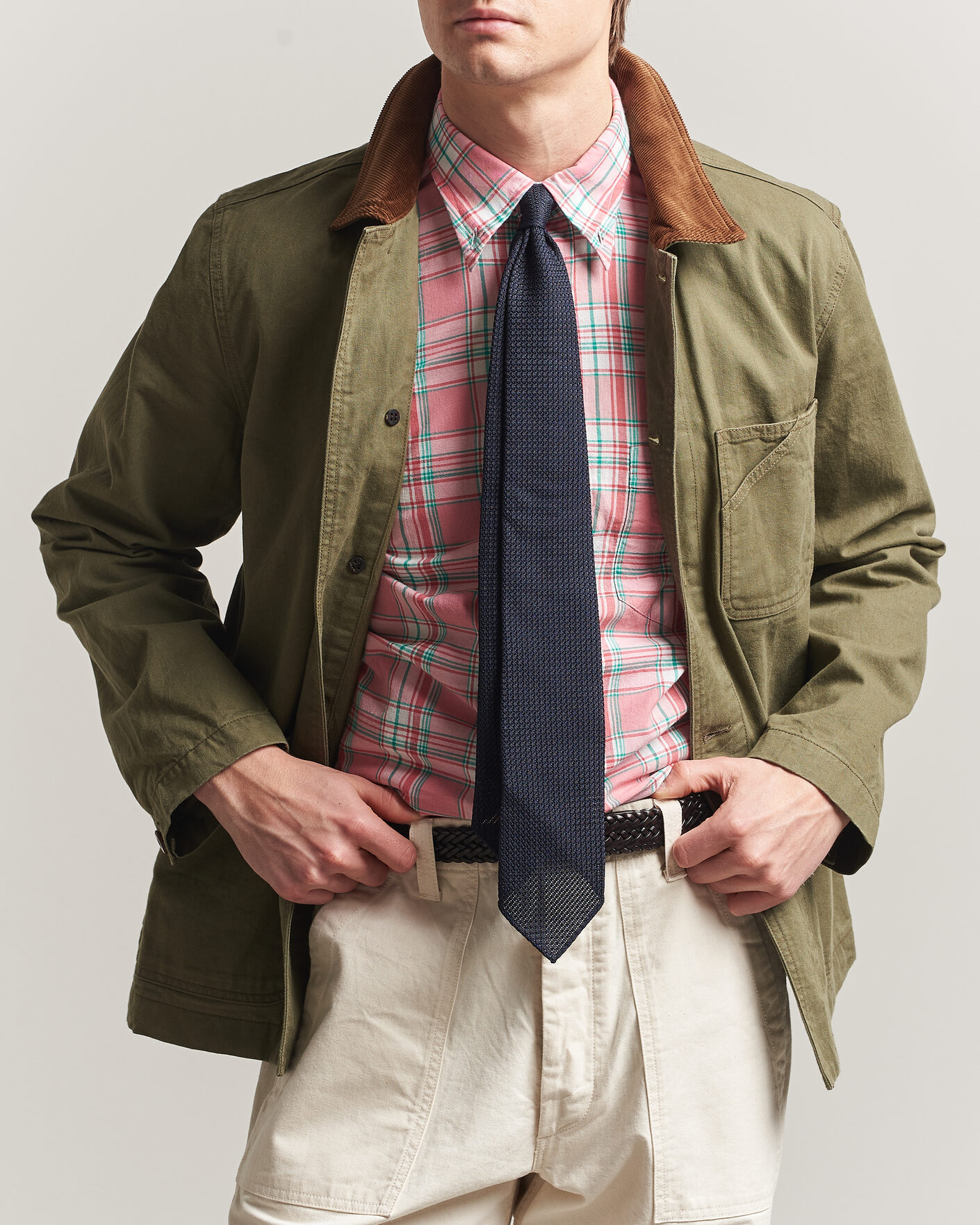 Herren | Jacken | Drake's | Twill Fatigue Jacket Khaki