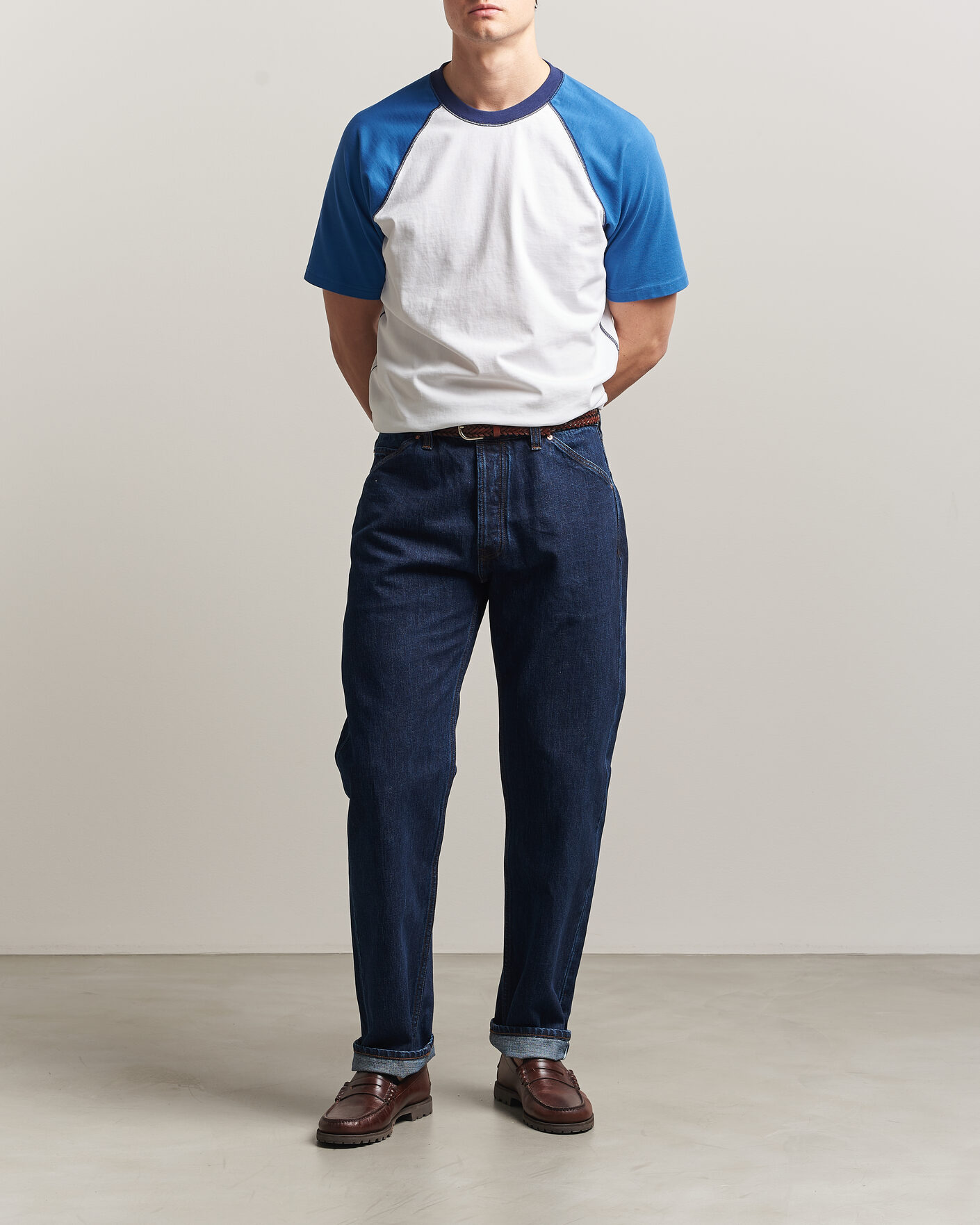 Herren | Jeans | Drake's | 5-Pocket Japanese Selvedge Denim Stone Wash