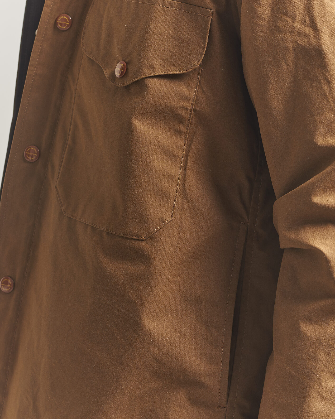 Herren | Jacken | Manifattura Ceccarelli | Dry Wax Heavy Shirt Jacket Dark Tan