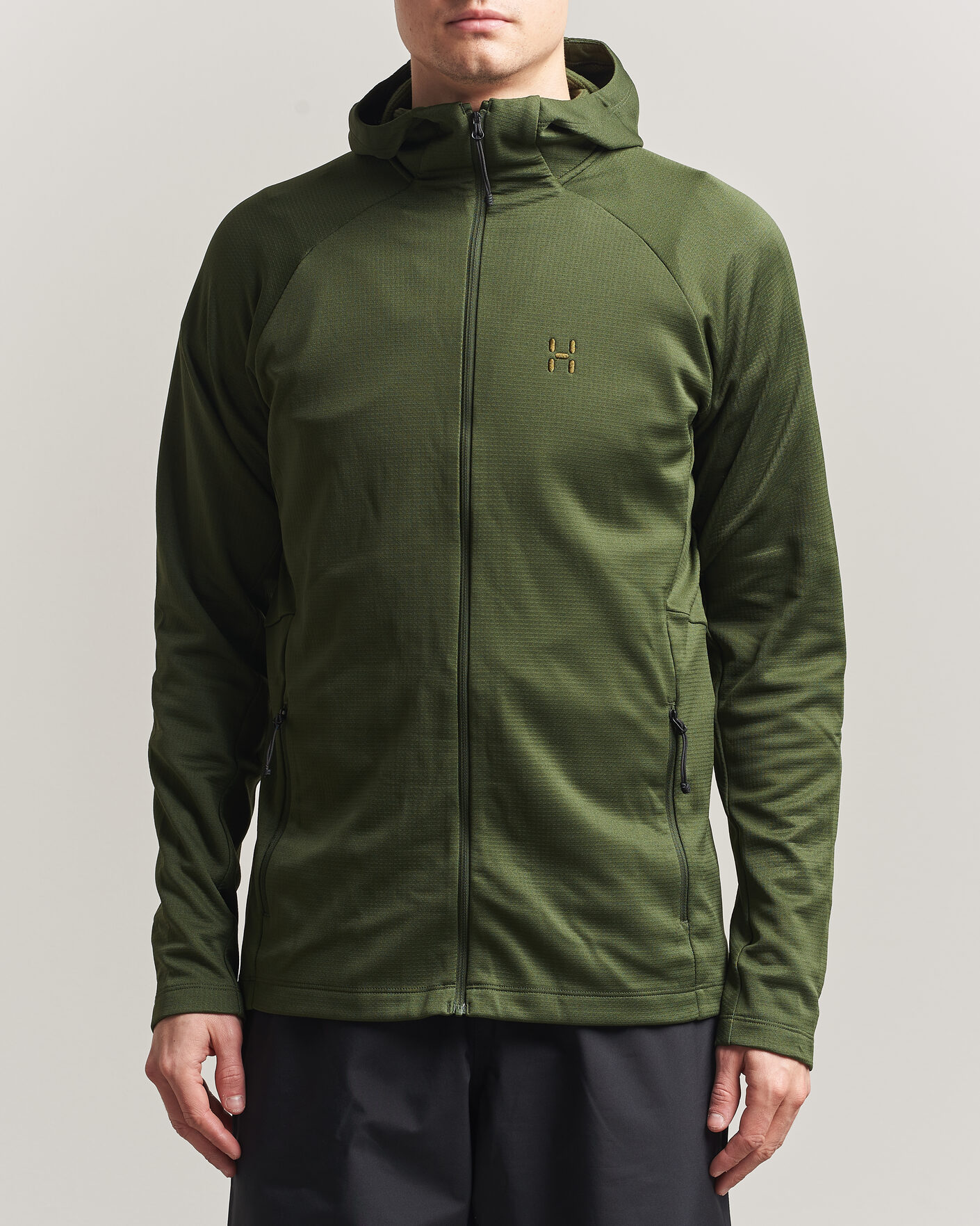 Herren | Pullover | Haglöfs | Korp Mid Fleece Hood Seaweed Green