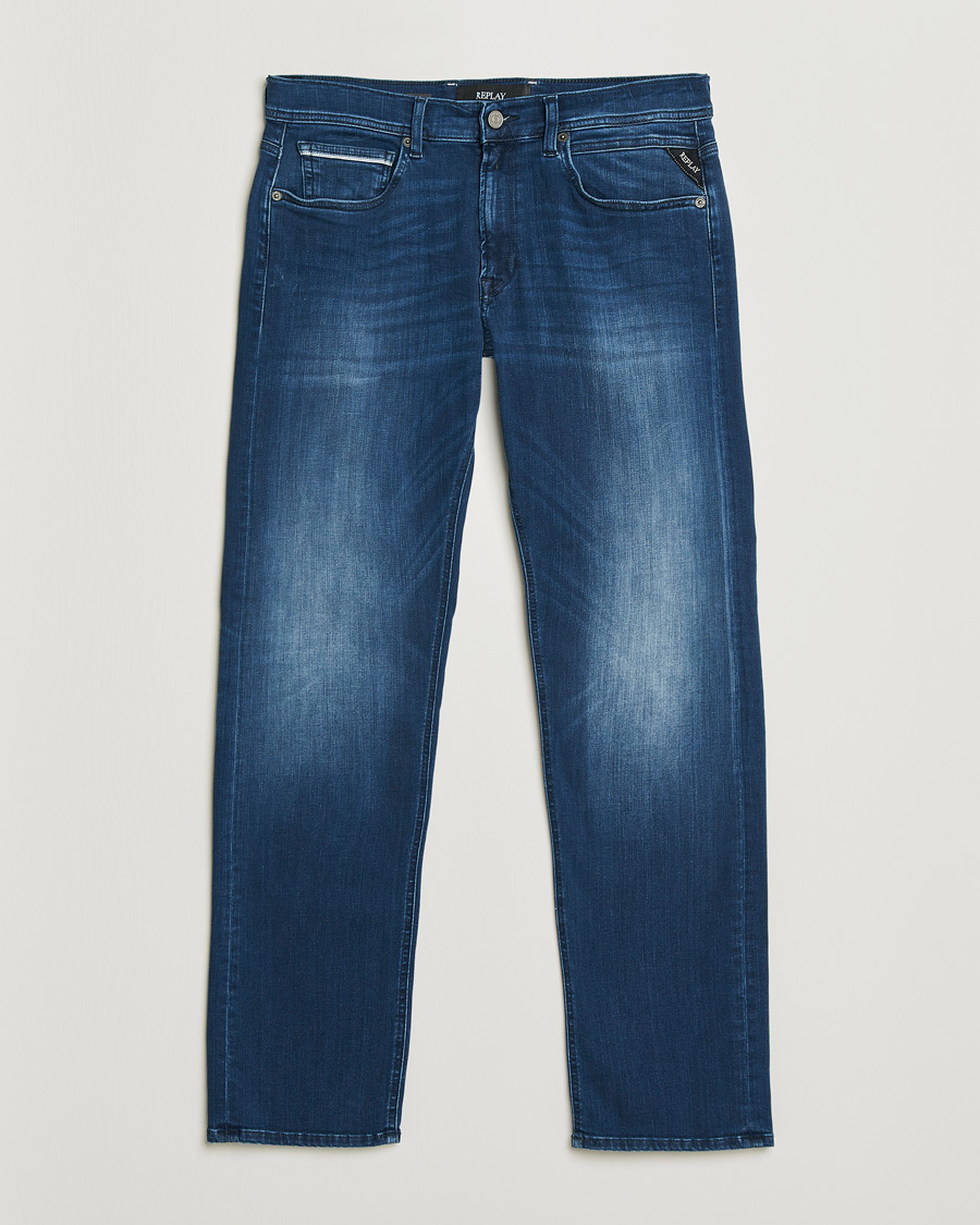 Herren | Jeans | Replay | Grover Straight Fit Hyperflex Jeans Dark Blue