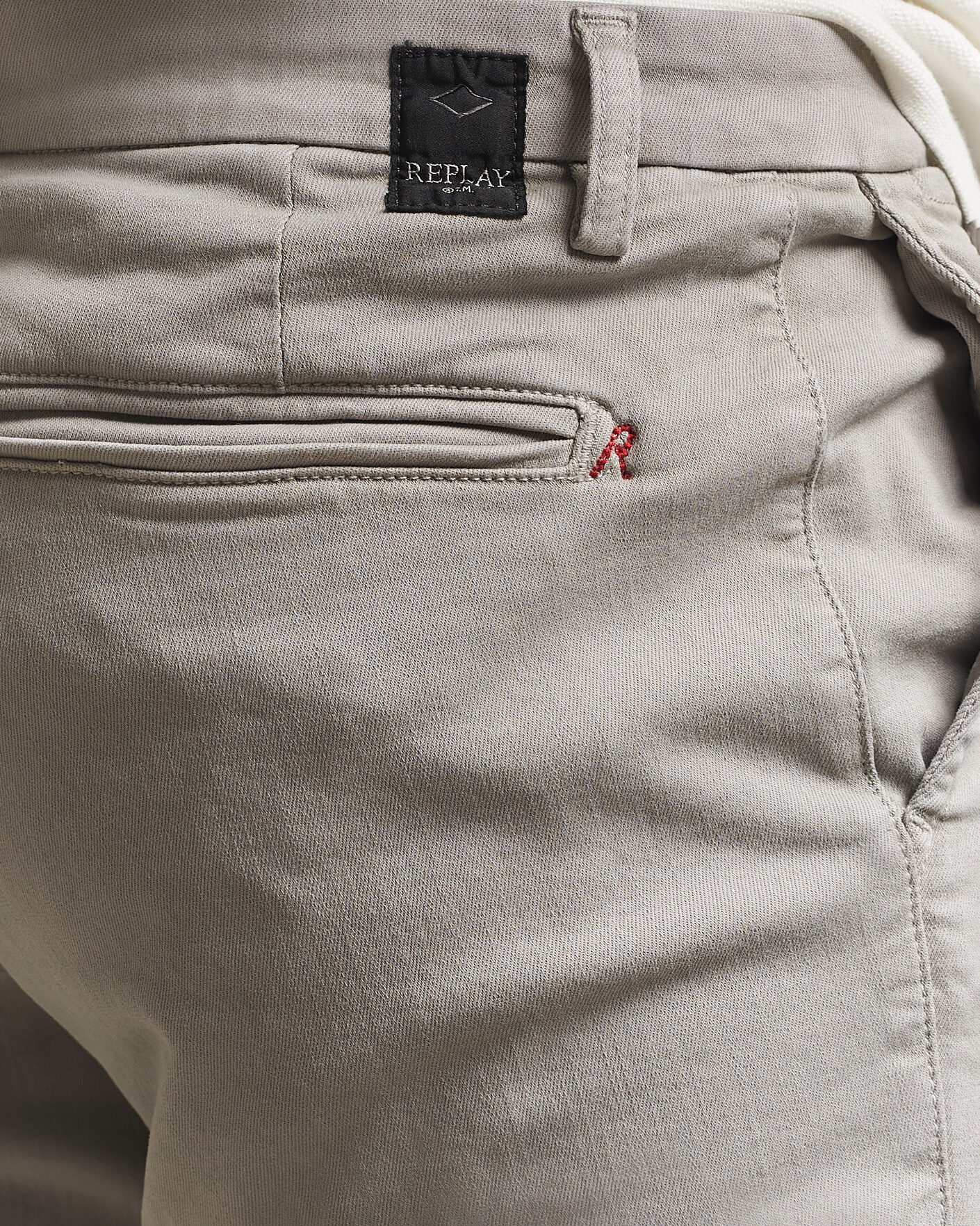 Herren | Hosen | Replay | Benni Hyperflex X-Lite Chinos Light Grey