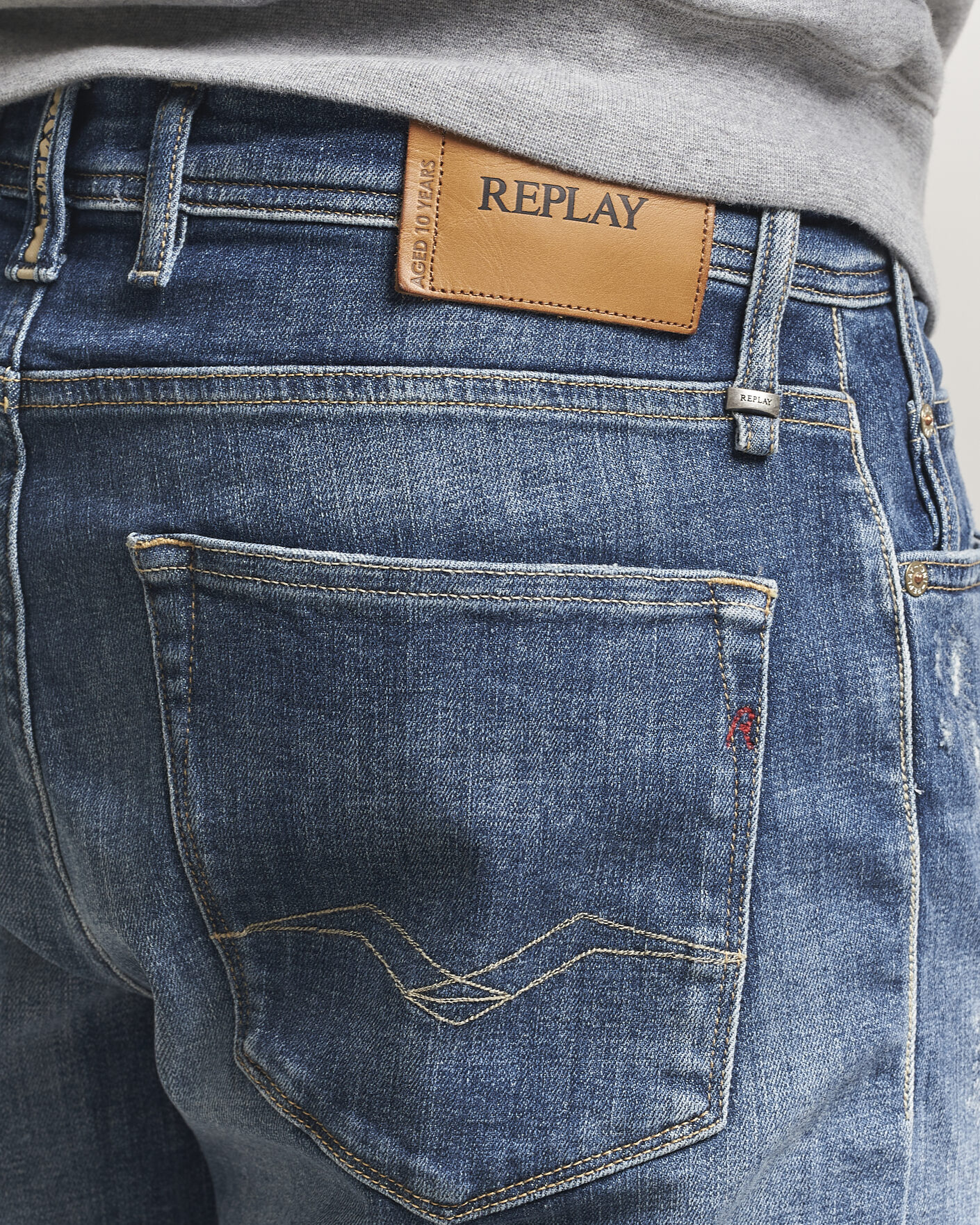 Herren | Shorts | Replay | RBJ981 Shredded Denim Shorts Medium Blue