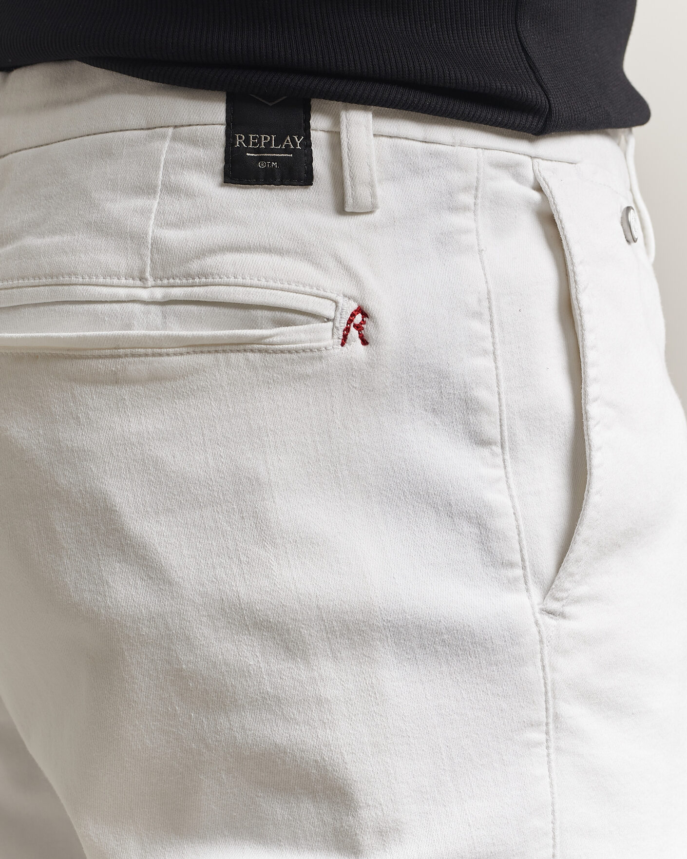 Herren | Hosen | Replay | Benni Hyperflex X-Lite Chinos Natural White