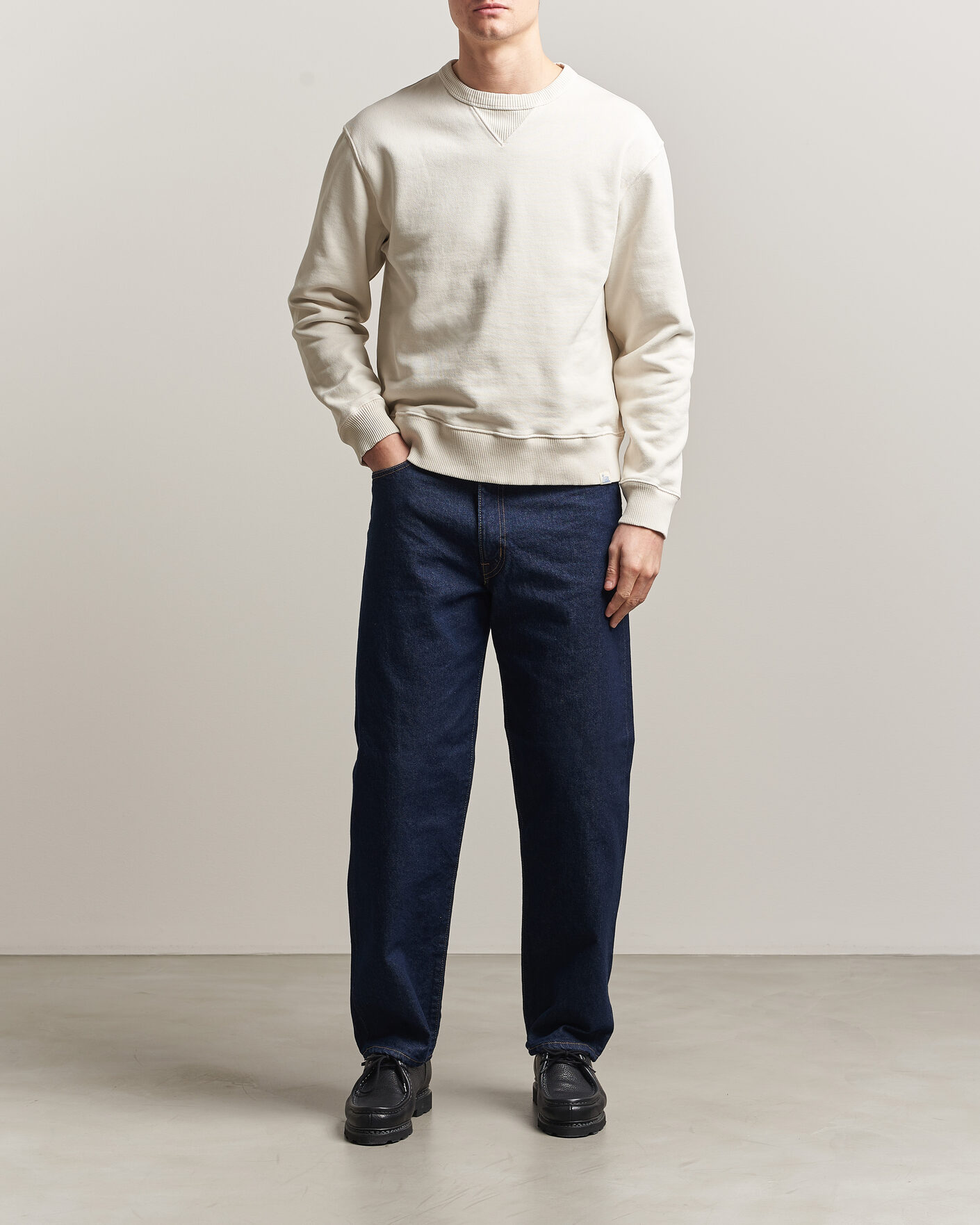 Herren | Pullover | Merz b. Schwanen | Classic Fit Authentic Fleece Sweatshirt Nature