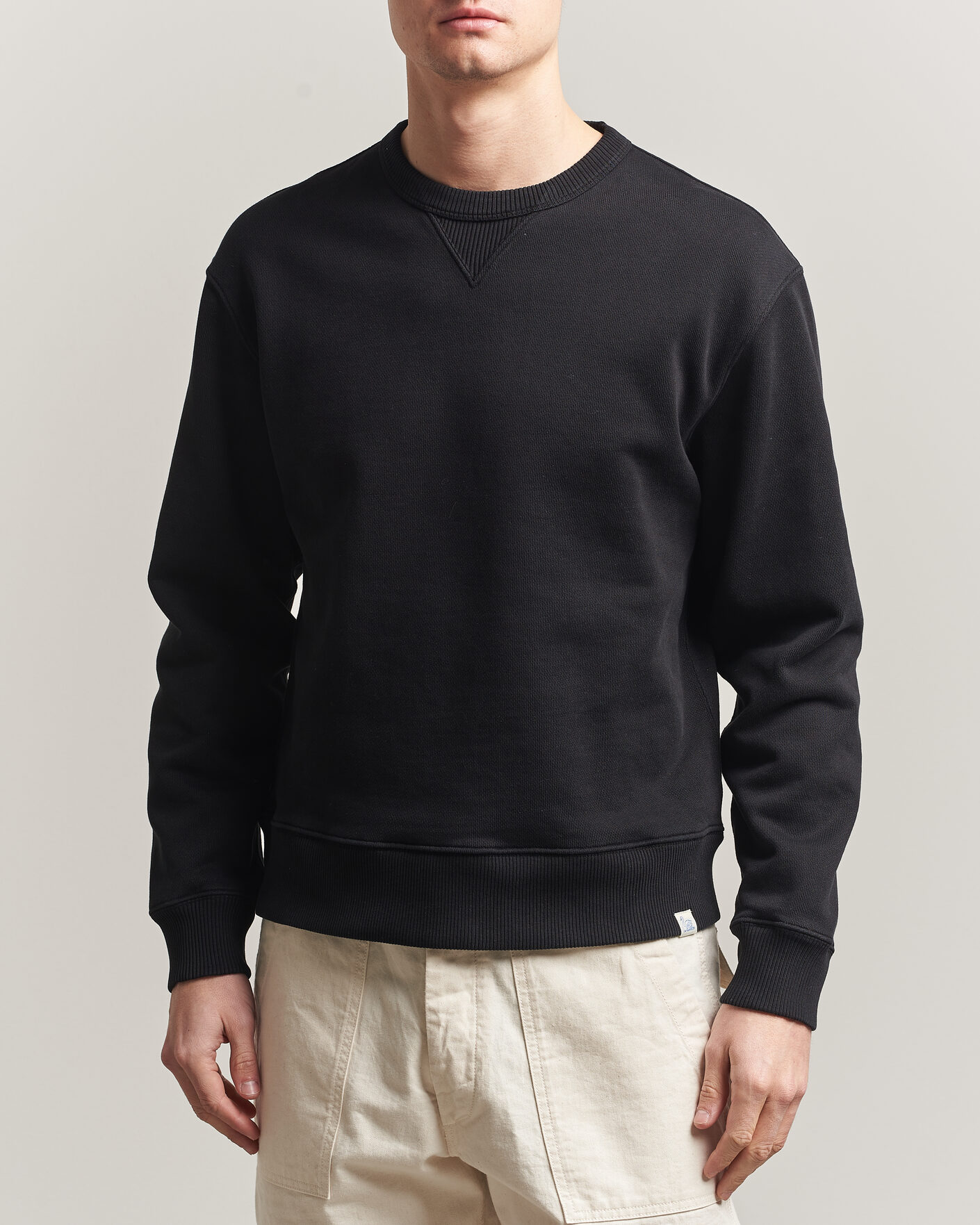 Herren | Pullover | Merz b. Schwanen | Classic Fit Authentic Fleece Sweatshirt Black