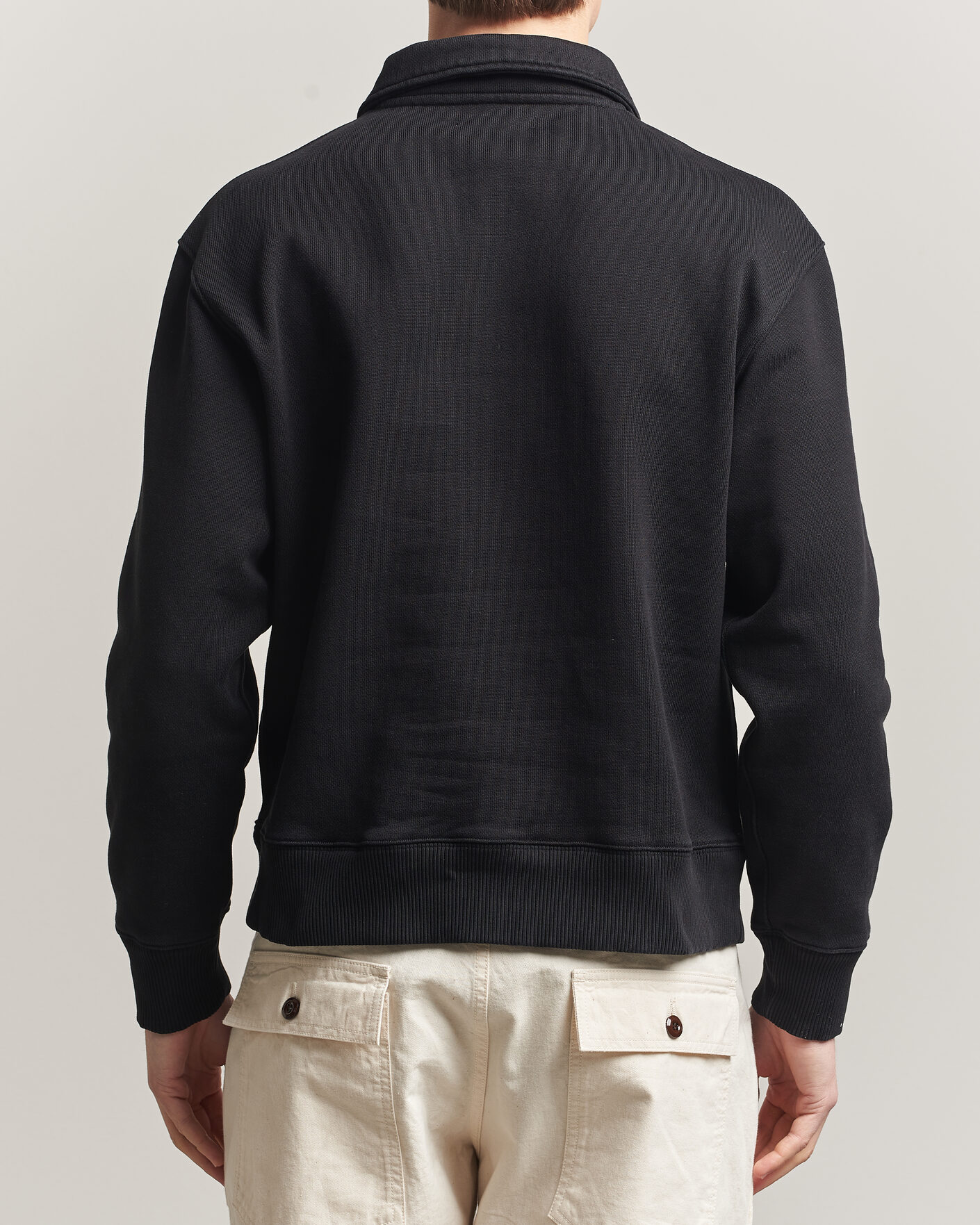 Herren | Pullover | Merz b. Schwanen | Classic Fit Authentic Fleece Half Zip Black
