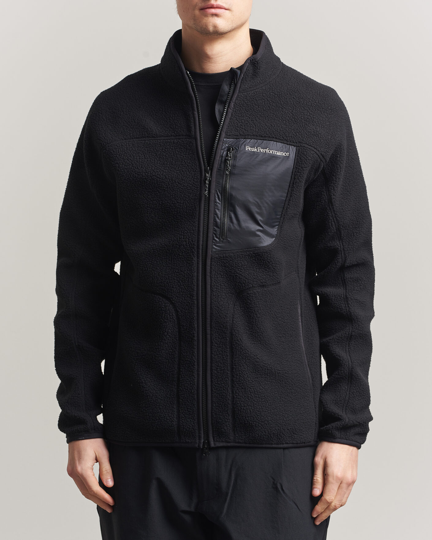 Herren | Pullover | Peak Performance | Nature Rush Pile Full Zip Black