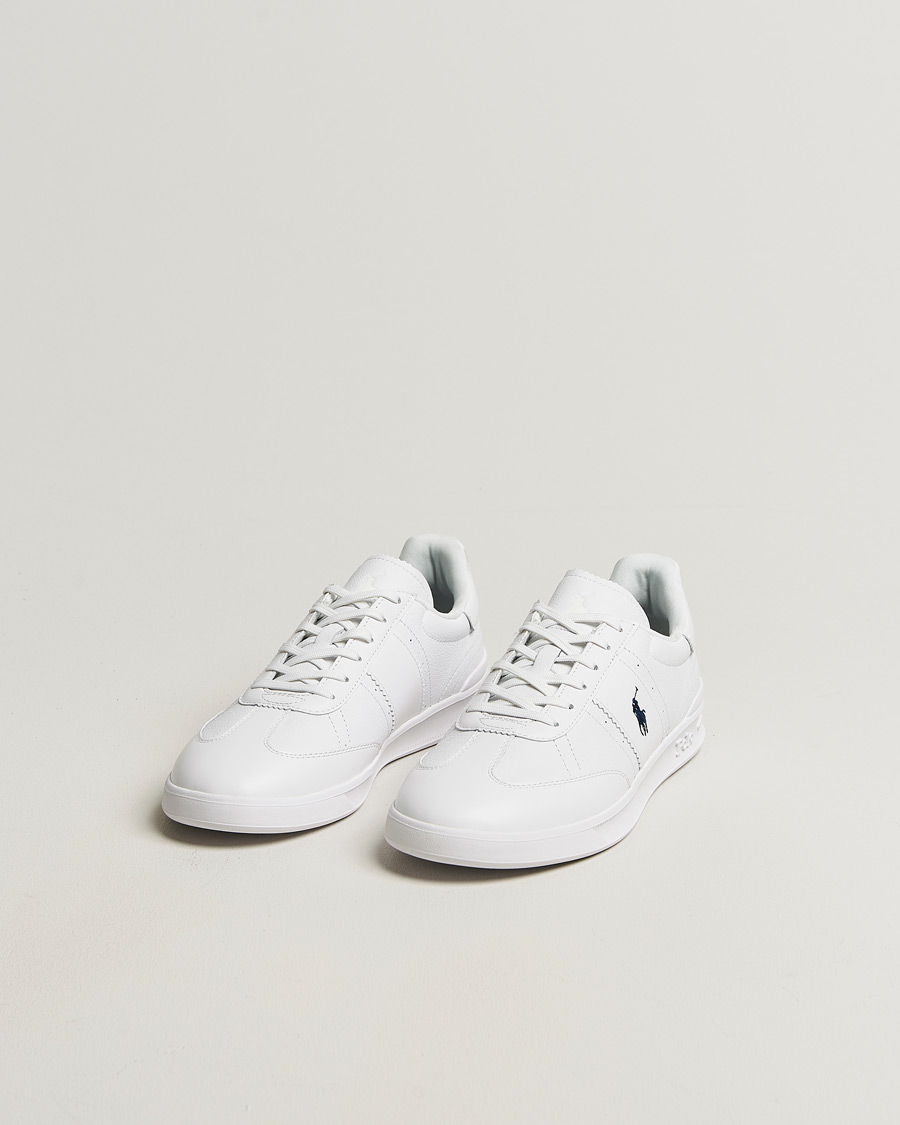 Herren | Sneaker | Polo Ralph Lauren | Aera Grained Leather Sneakers White/Navy