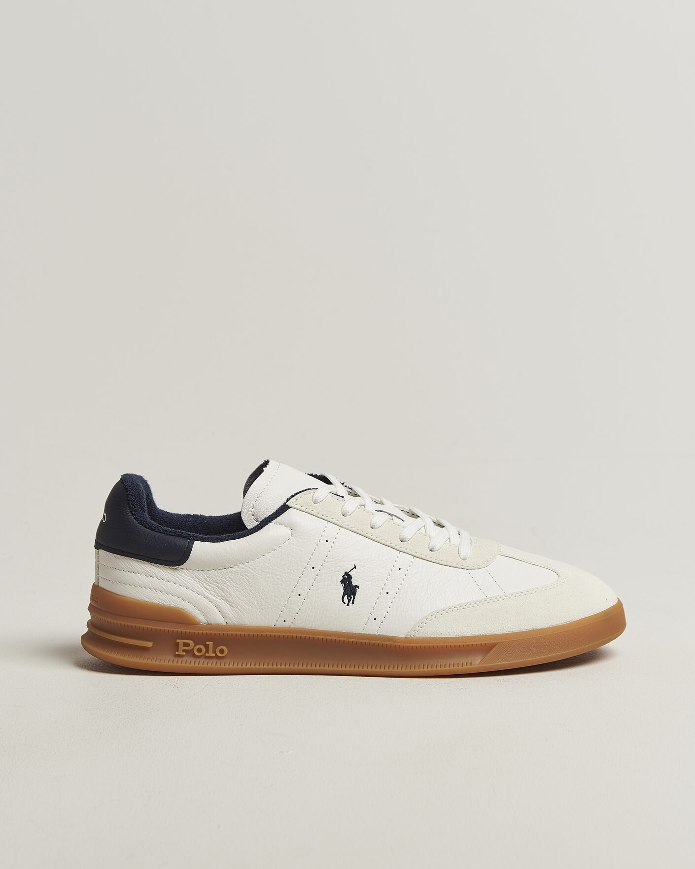 Herren | Sneaker | Polo Ralph Lauren | Aera Leather Sneakers Deckwash White/Navy