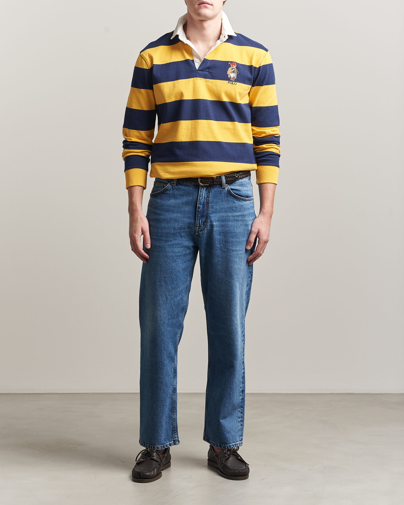 Herren | Pullover | Polo Ralph Lauren | Jersey Striped Rugger Newport Navy/Gold