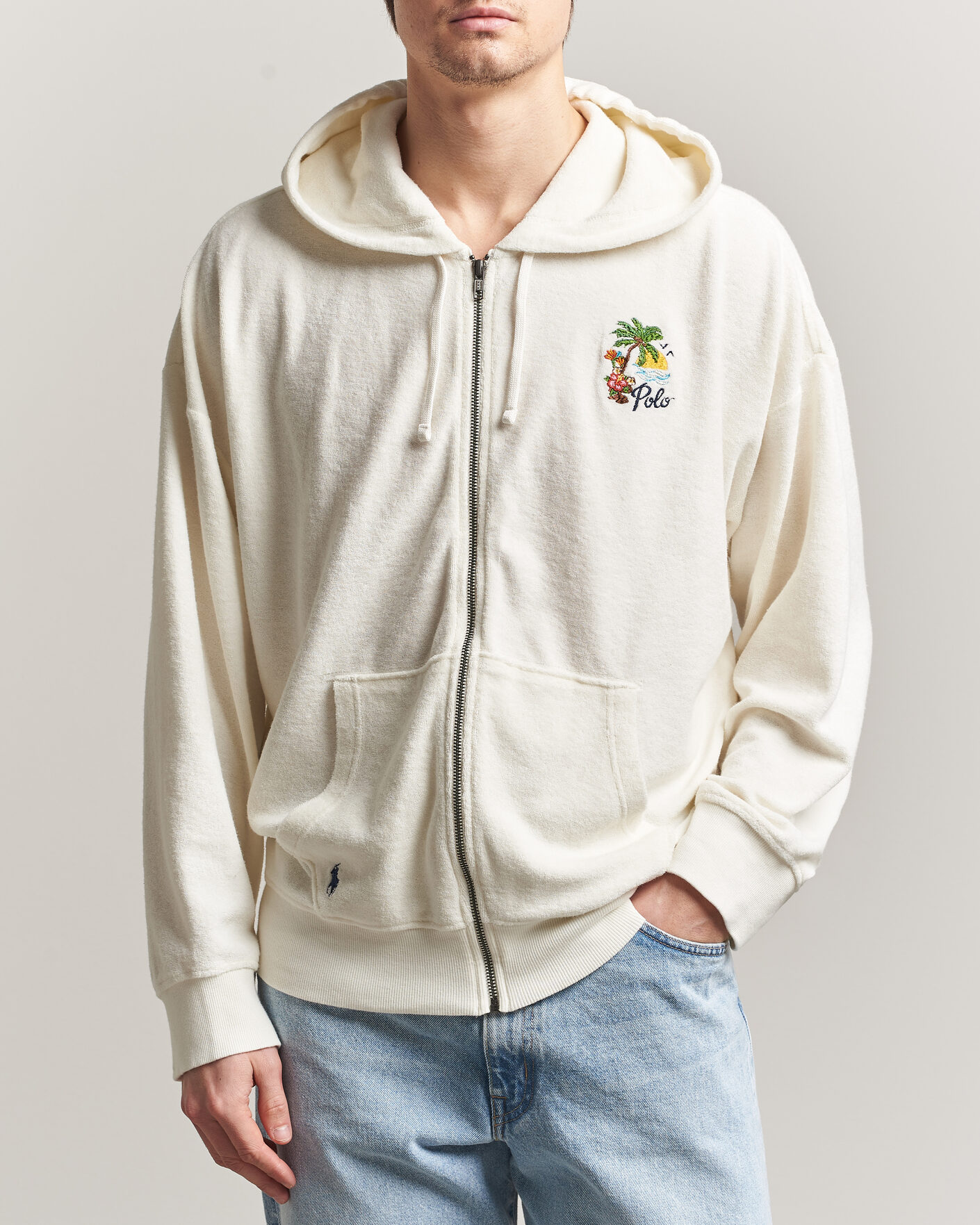 Herren | Pullover | Polo Ralph Lauren | Cotton Terry Printed Full-Zip Hoodie Nevis
