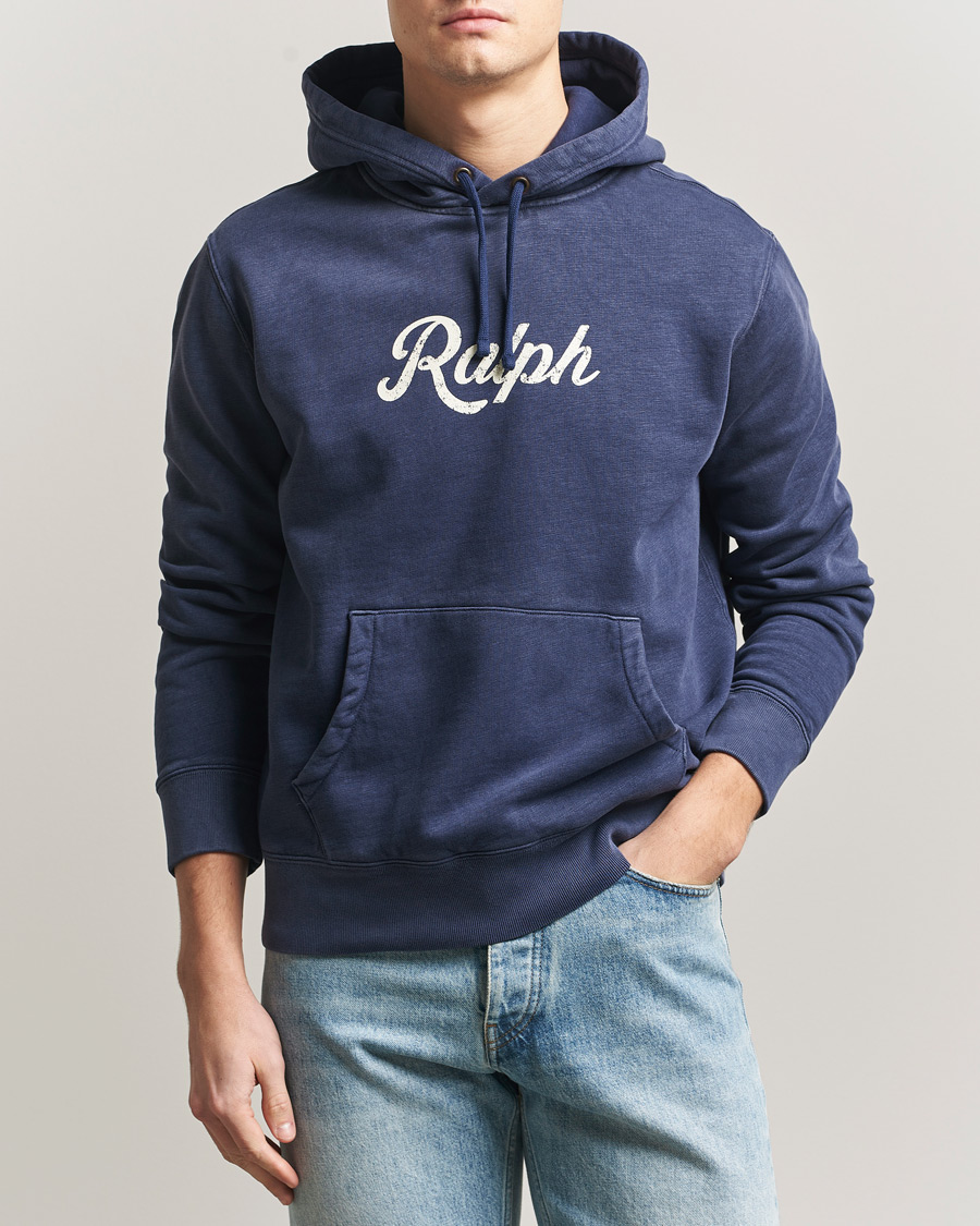 Herren | Pullover | Polo Ralph Lauren | Vintage Fleece Logo Hoodie Dark Cobalt